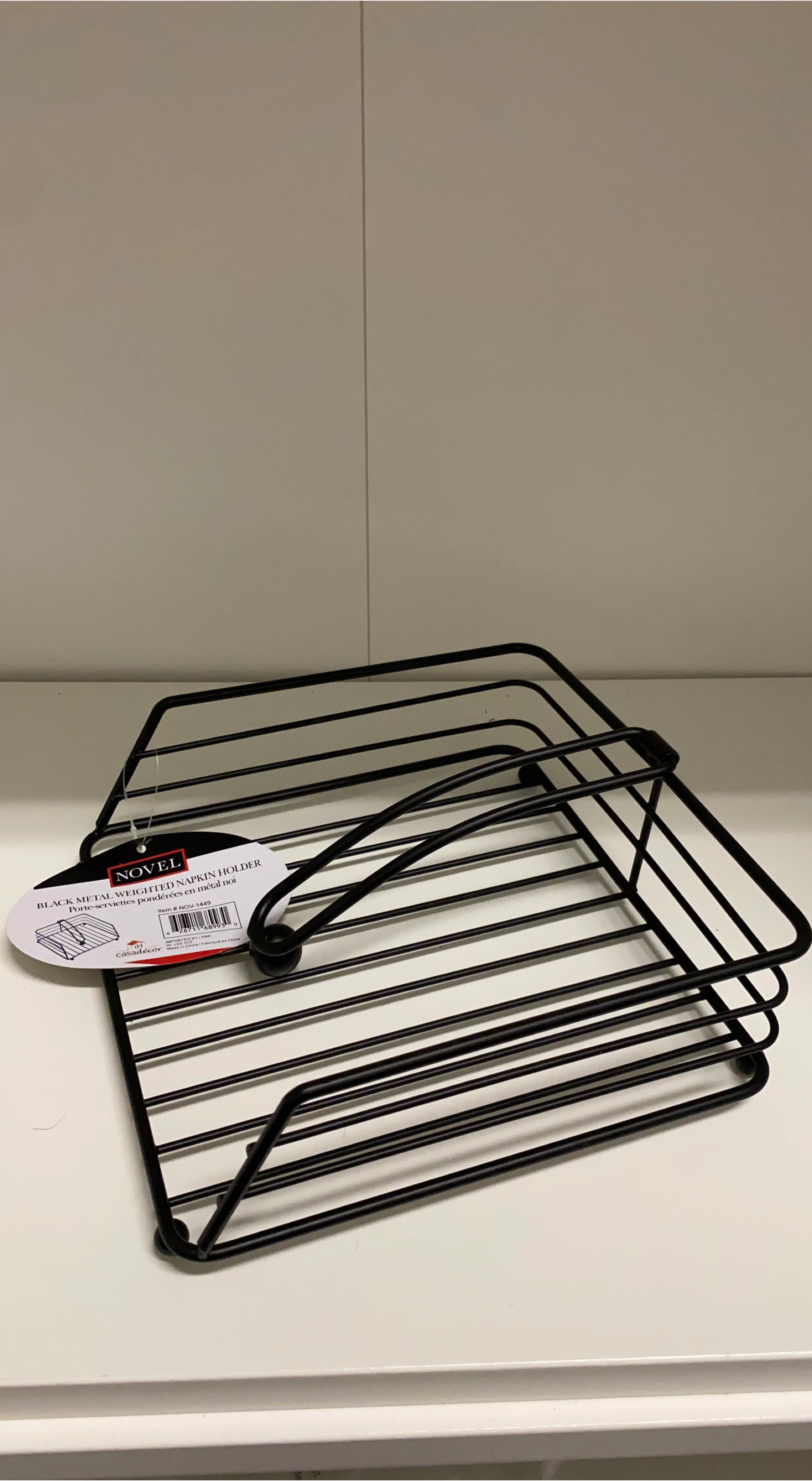 Novel Black Metal Weighted Napkin Holder thumbnail