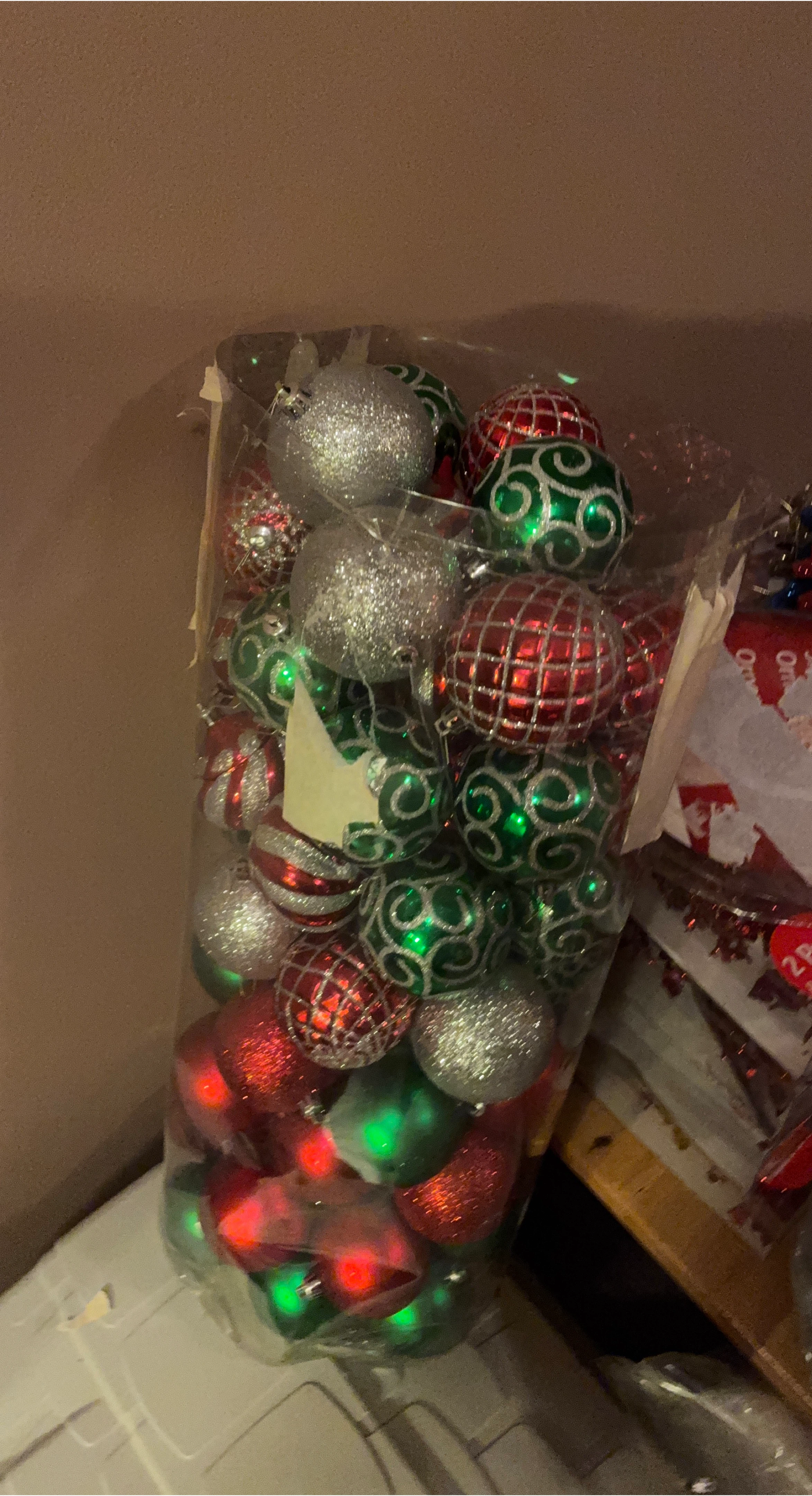 Christmas Ornaments - Red, Green, Silver thumbnail
