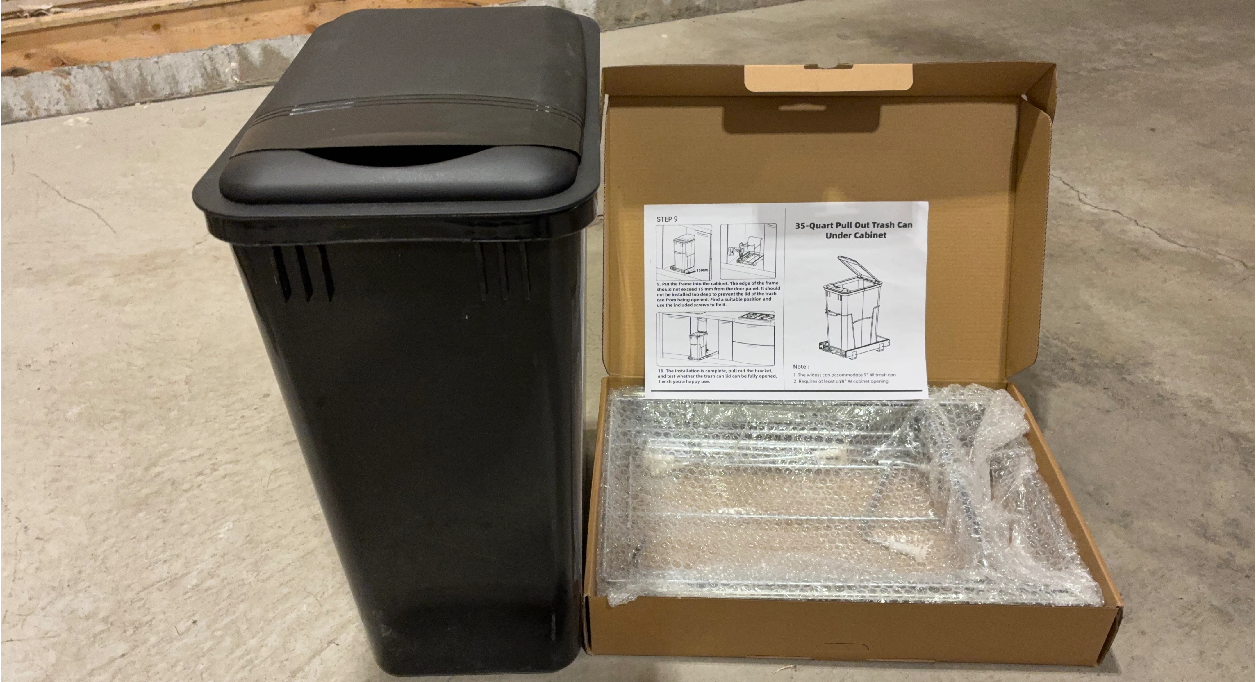 35-Quart Pull Out Trash Can Under Cabinet - New in Box