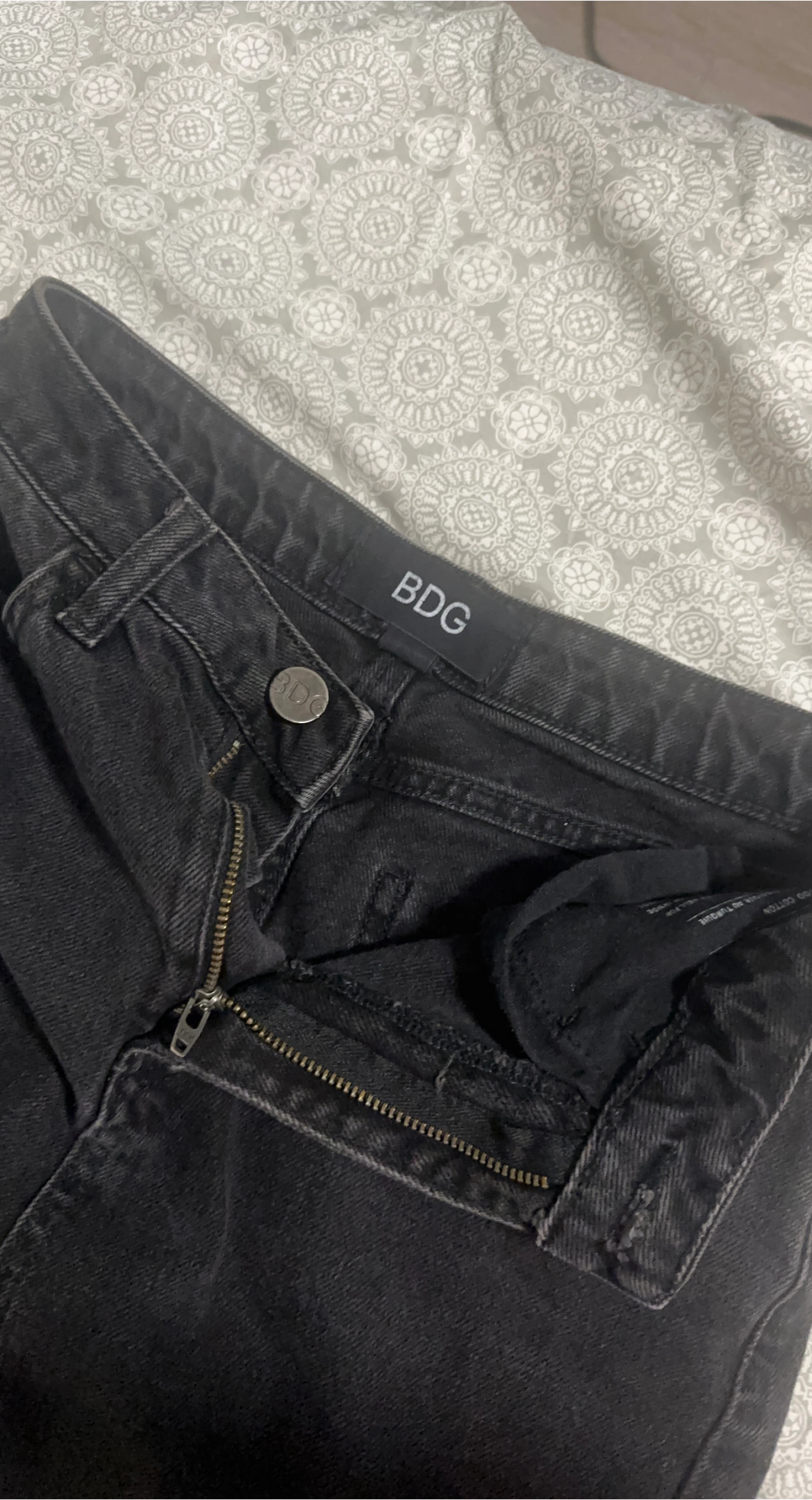 BDG Black Denim Mini Skirt thumbnail