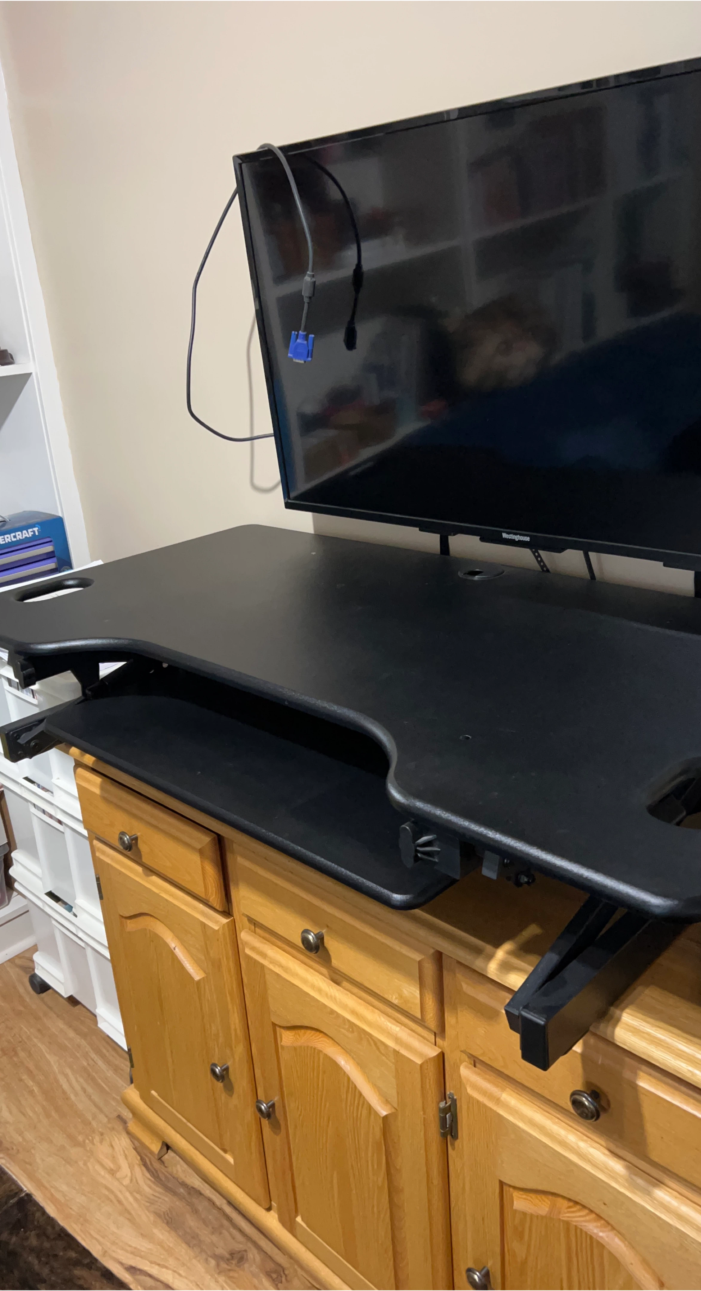 Rocelco EADR Adjustable Standing Desk Riser - Black