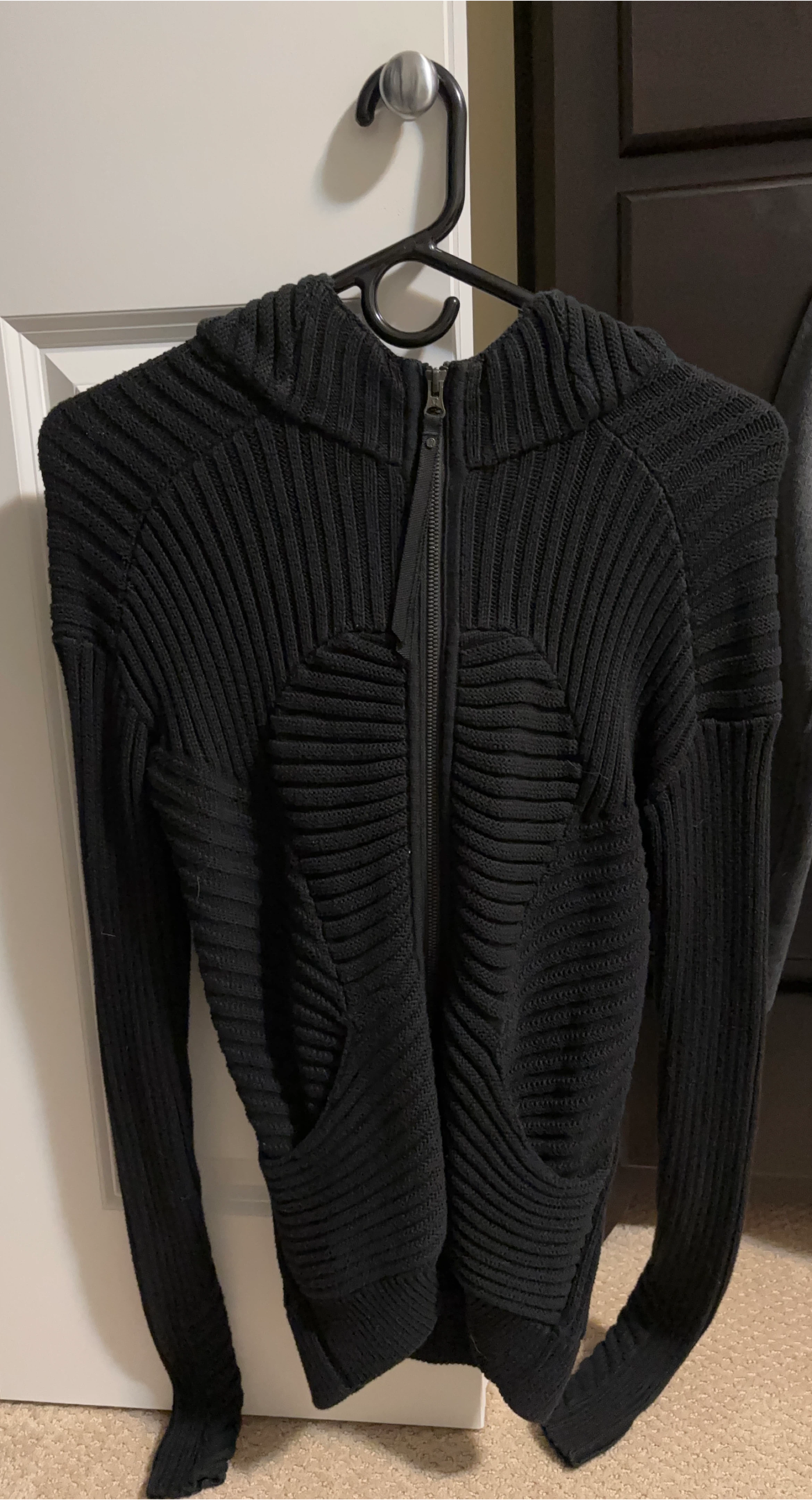 Lululemon Black Knit Zip-Up Hoodie thumbnail