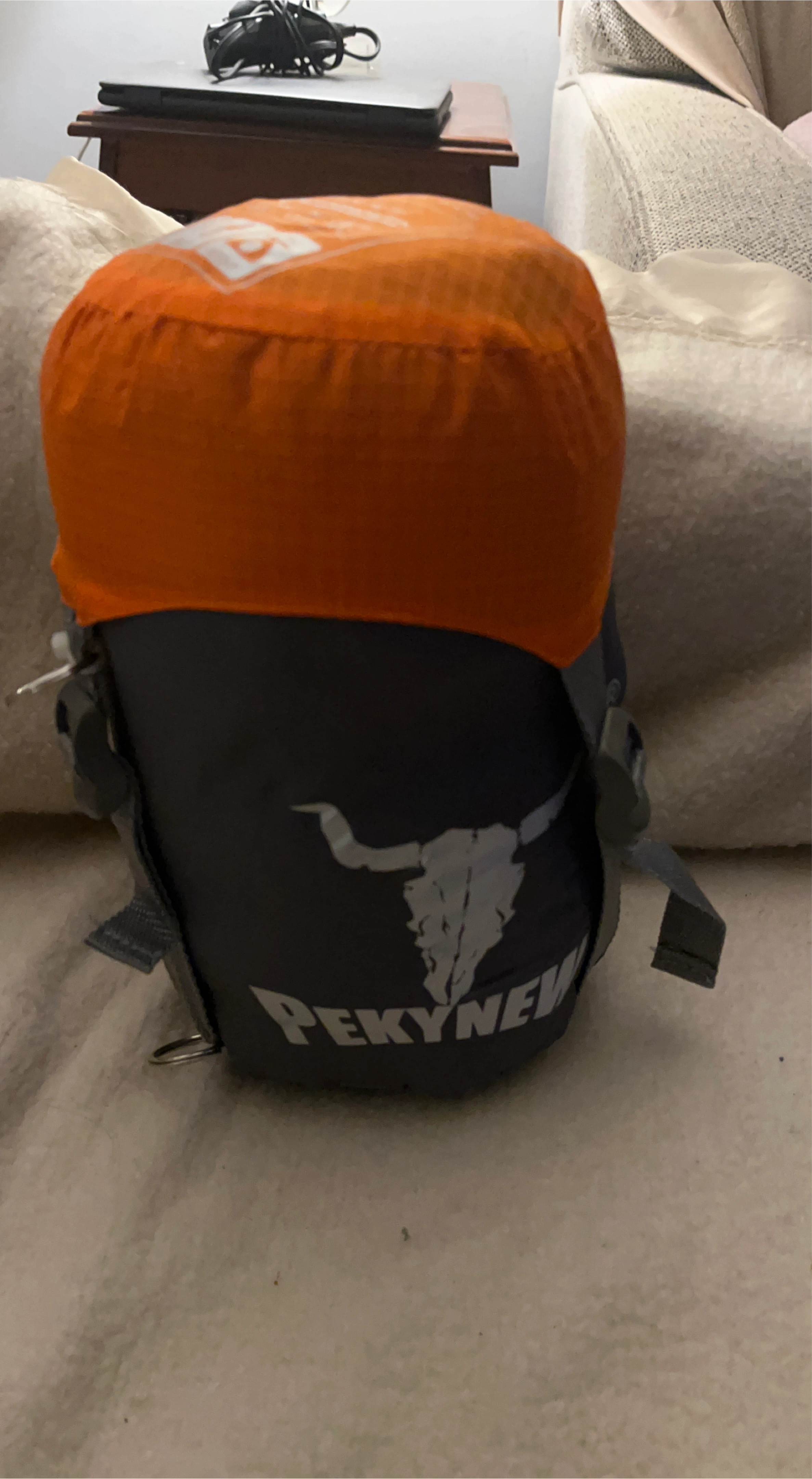 PEKYNEW Sleeping Bag - Orange & Grey