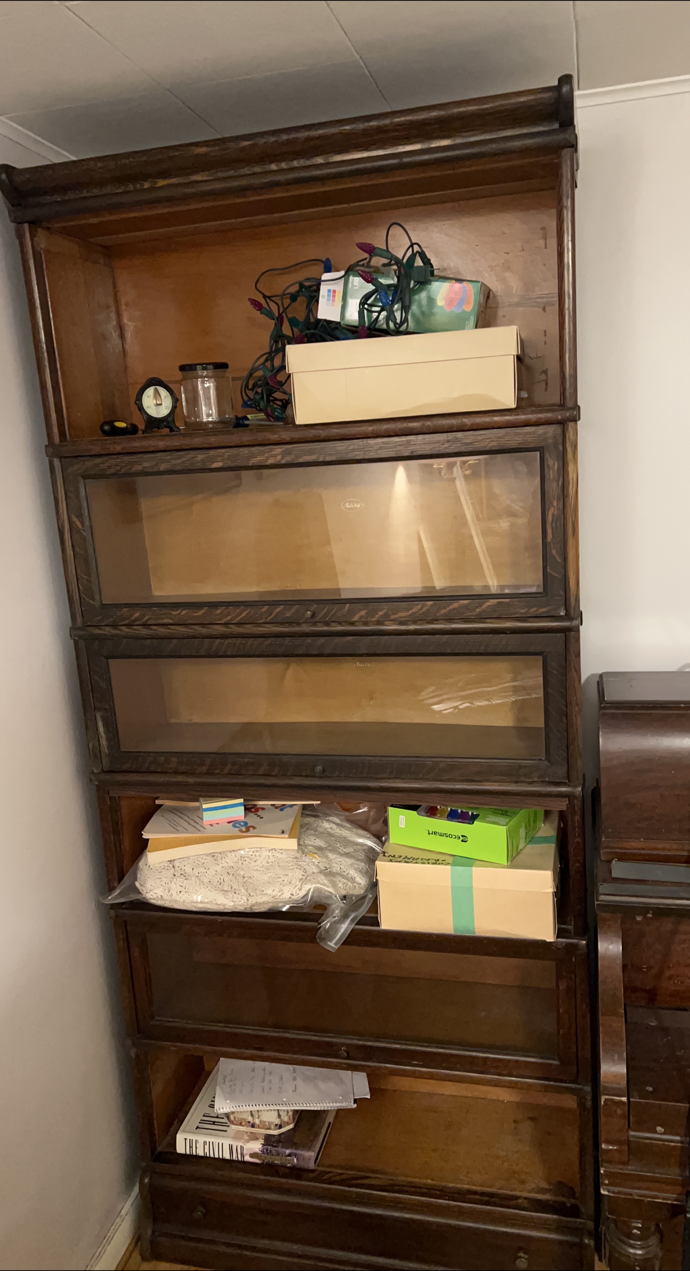 Antique Barrister Bookcase - Dark Wood image indicator(2)