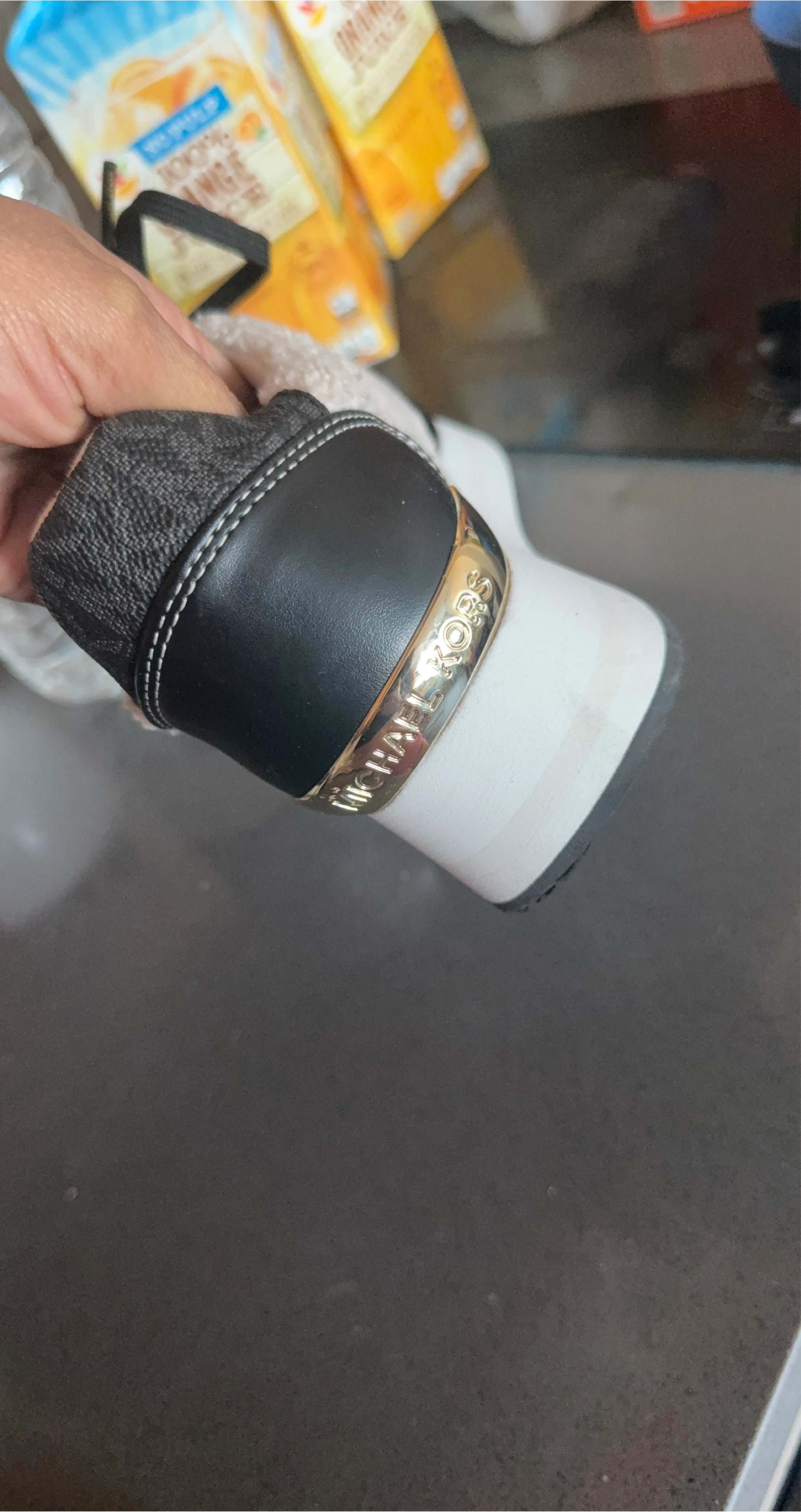 Michael Kors Black/White Platform Sneakers thumbnail