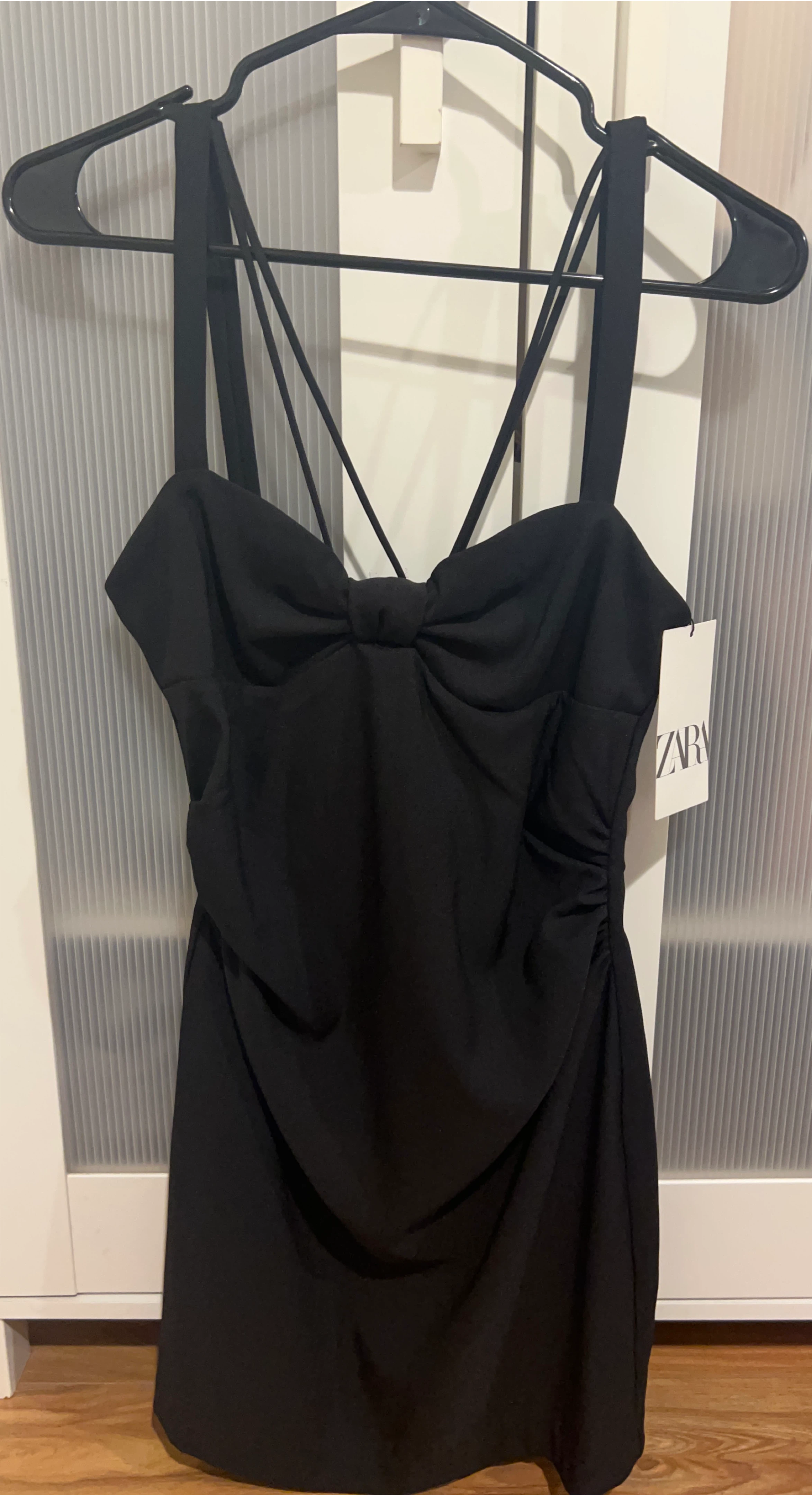 Zara Black Mini Dress - Size S thumbnail
