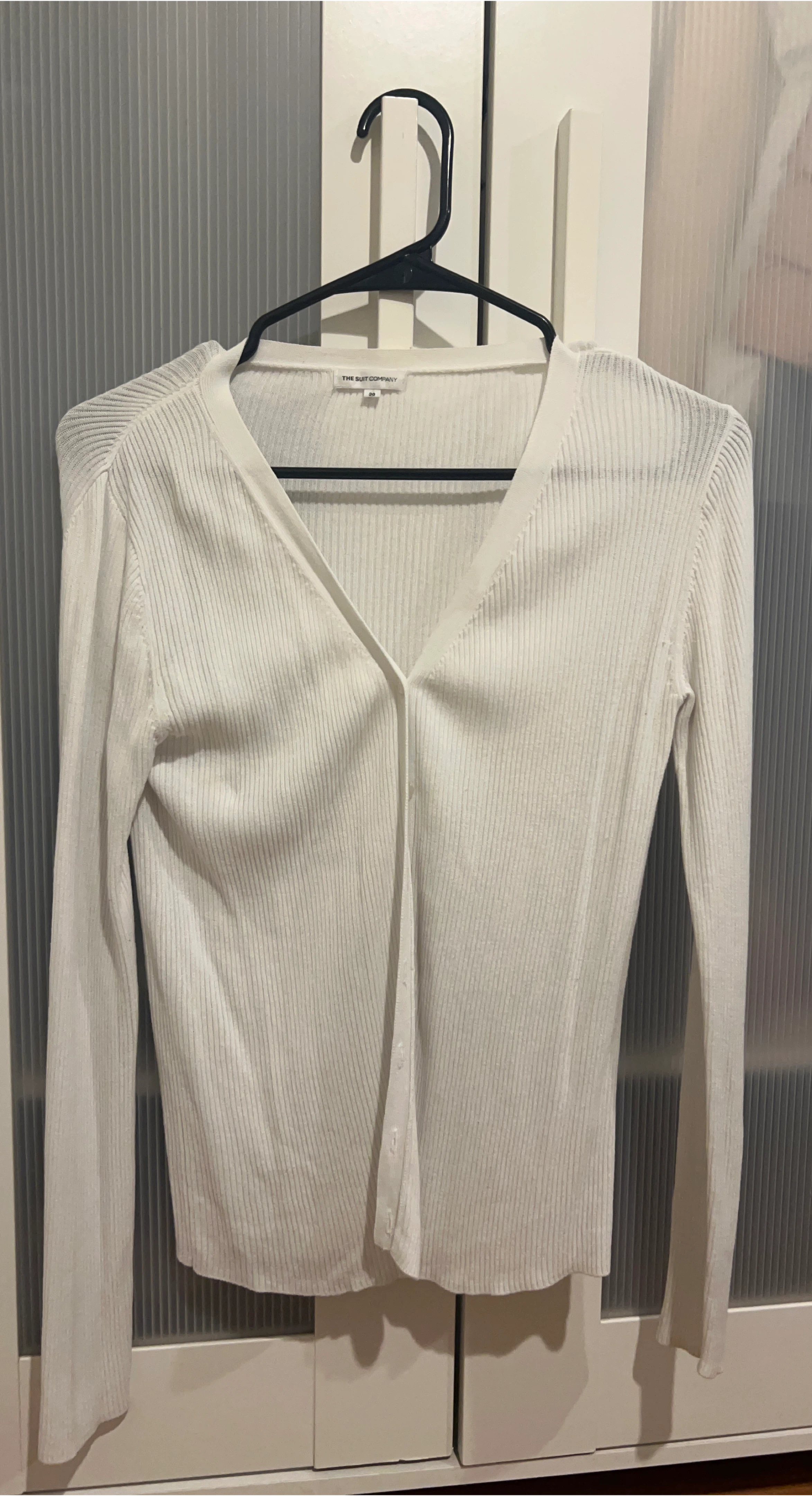The Suit Company White Cardigan - Size 38 thumbnail