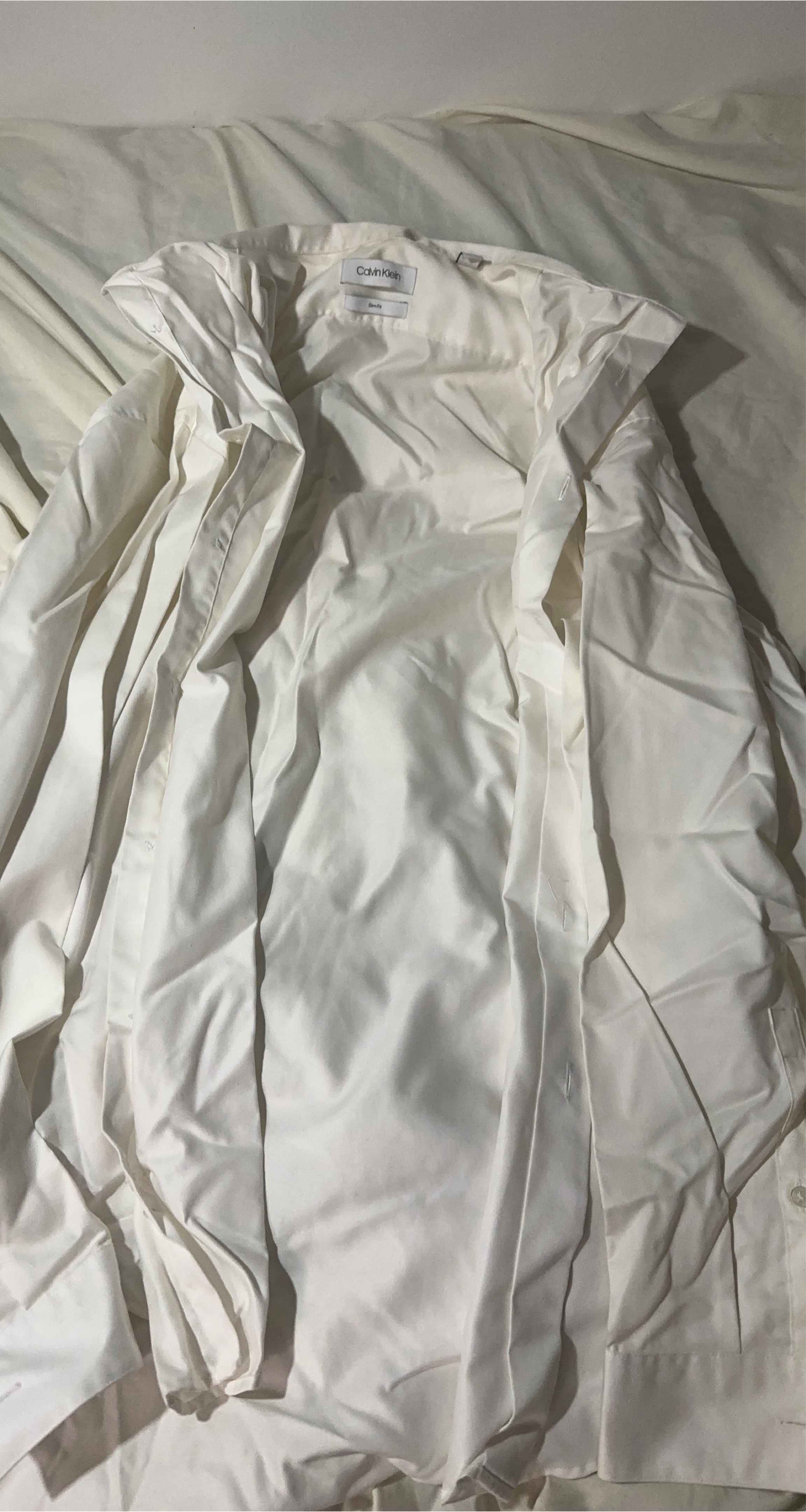 Calvin Klein Slim Fit White Dress Shirt thumbnail