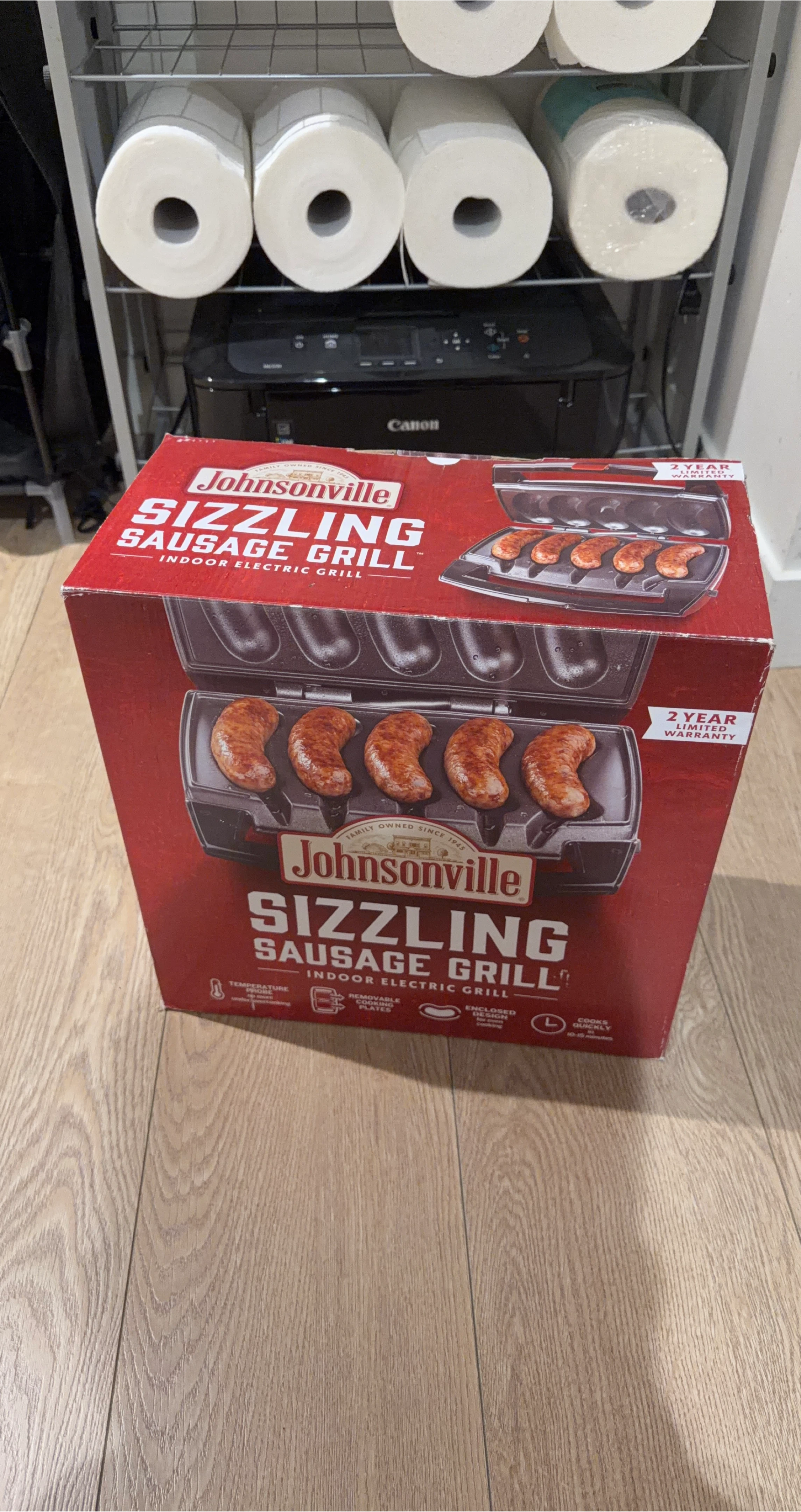 Johnsonville Sizzling Sausage Grill - Indoor Electric Grill thumbnail