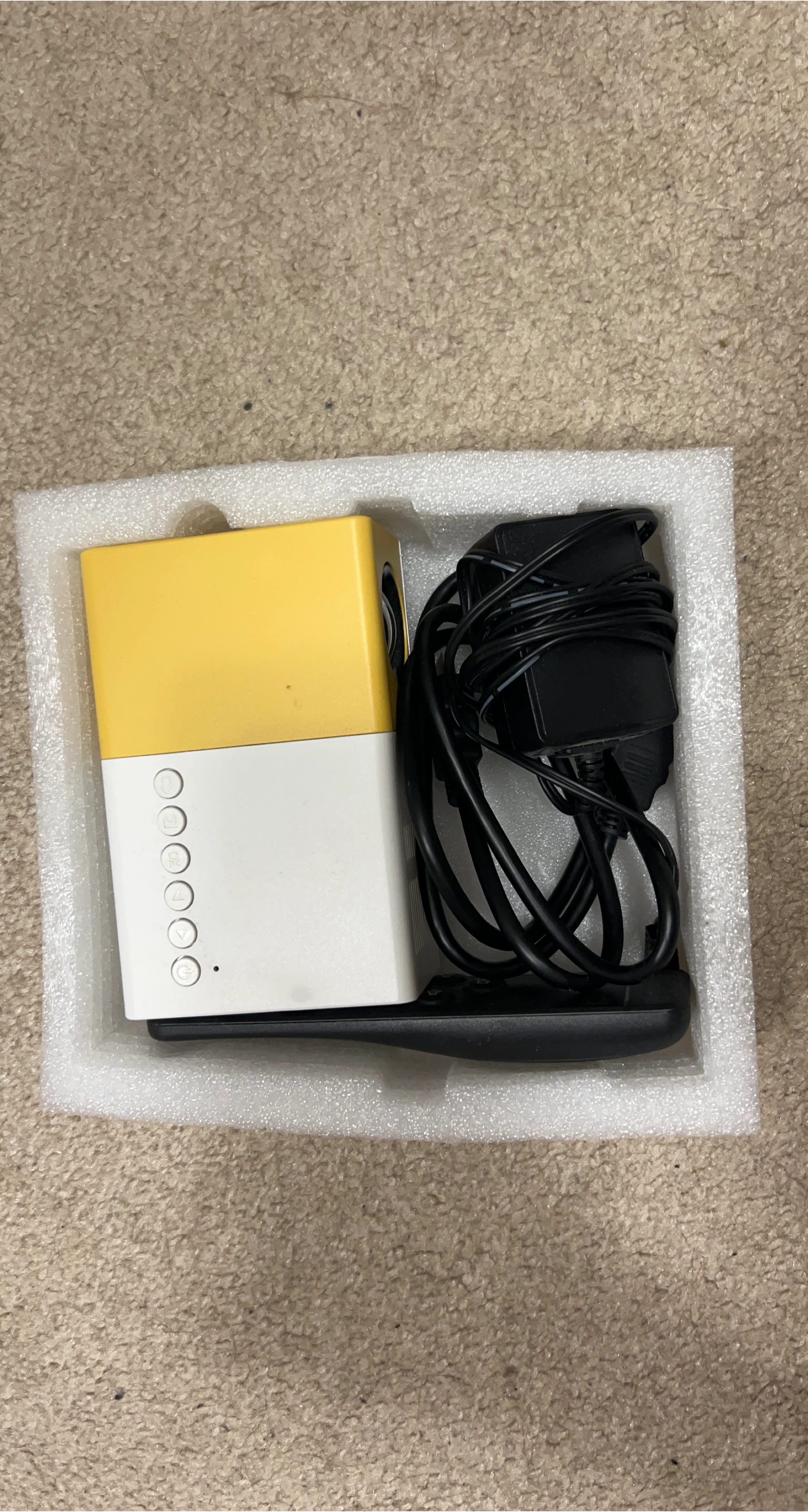 LED Portable Projector - Yellow & White thumbnail