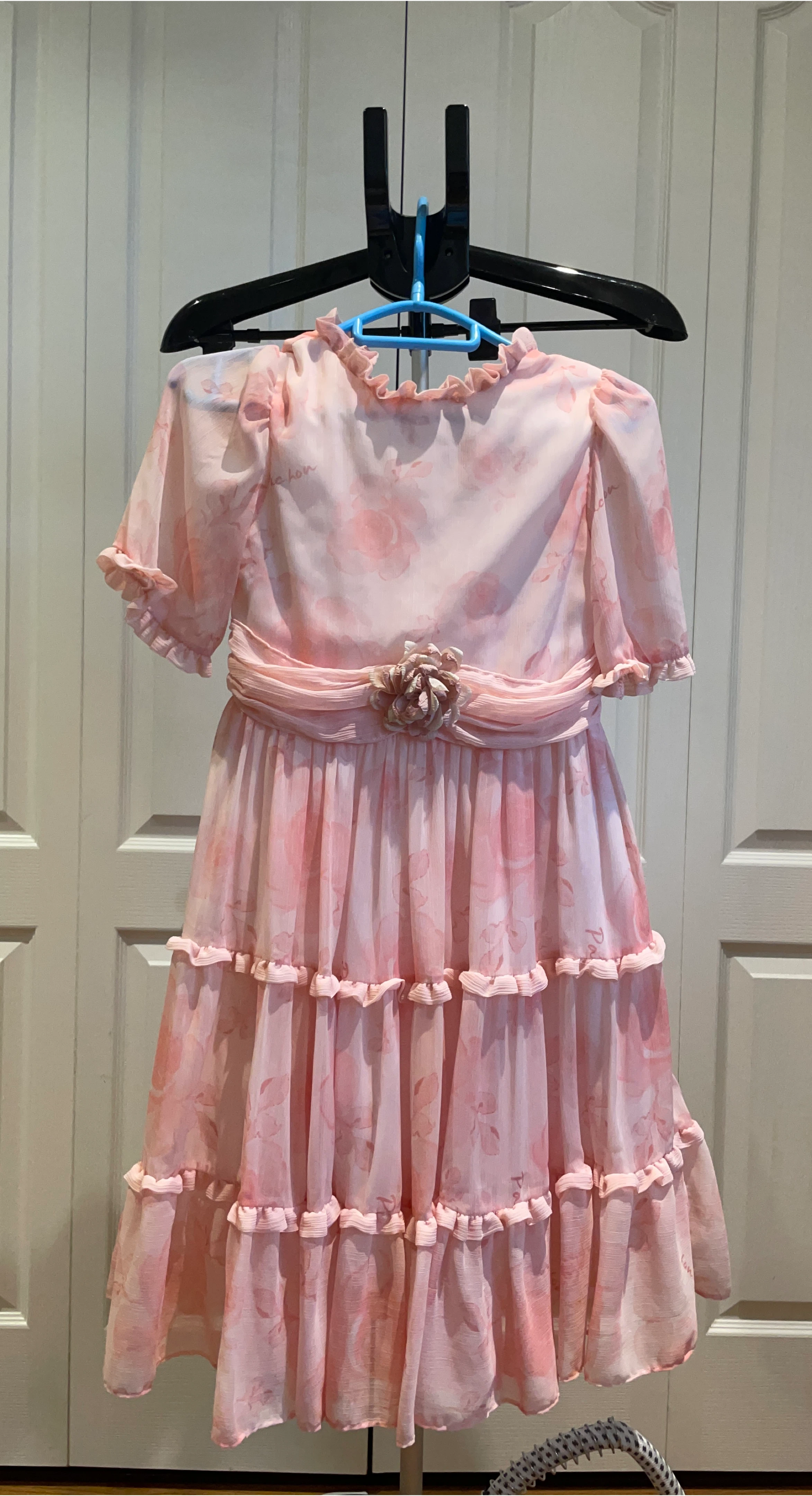 Pale Pink Floral Dress thumbnail