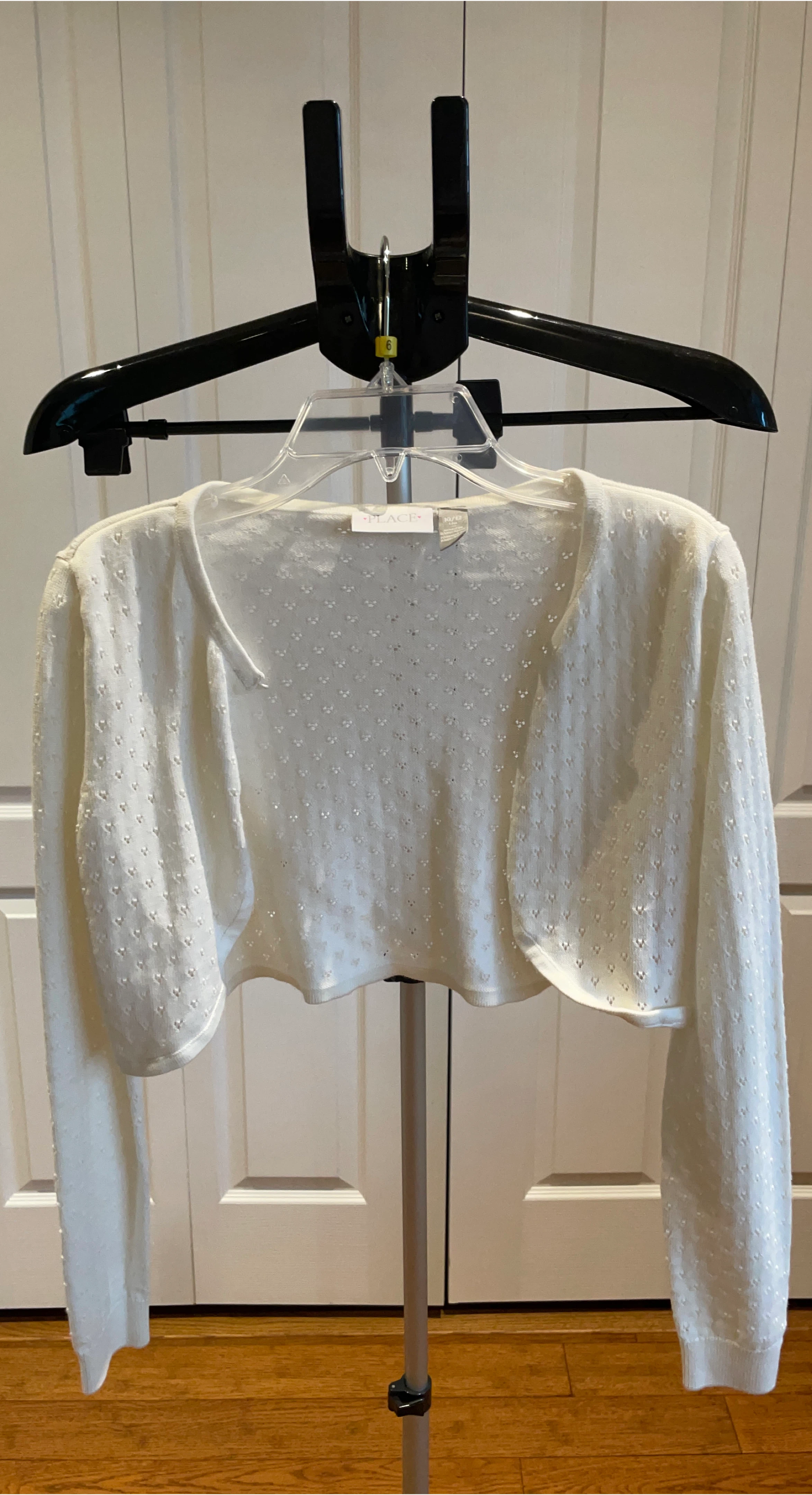 The Children's Place Girls White Cardigan Size 10/12 thumbnail