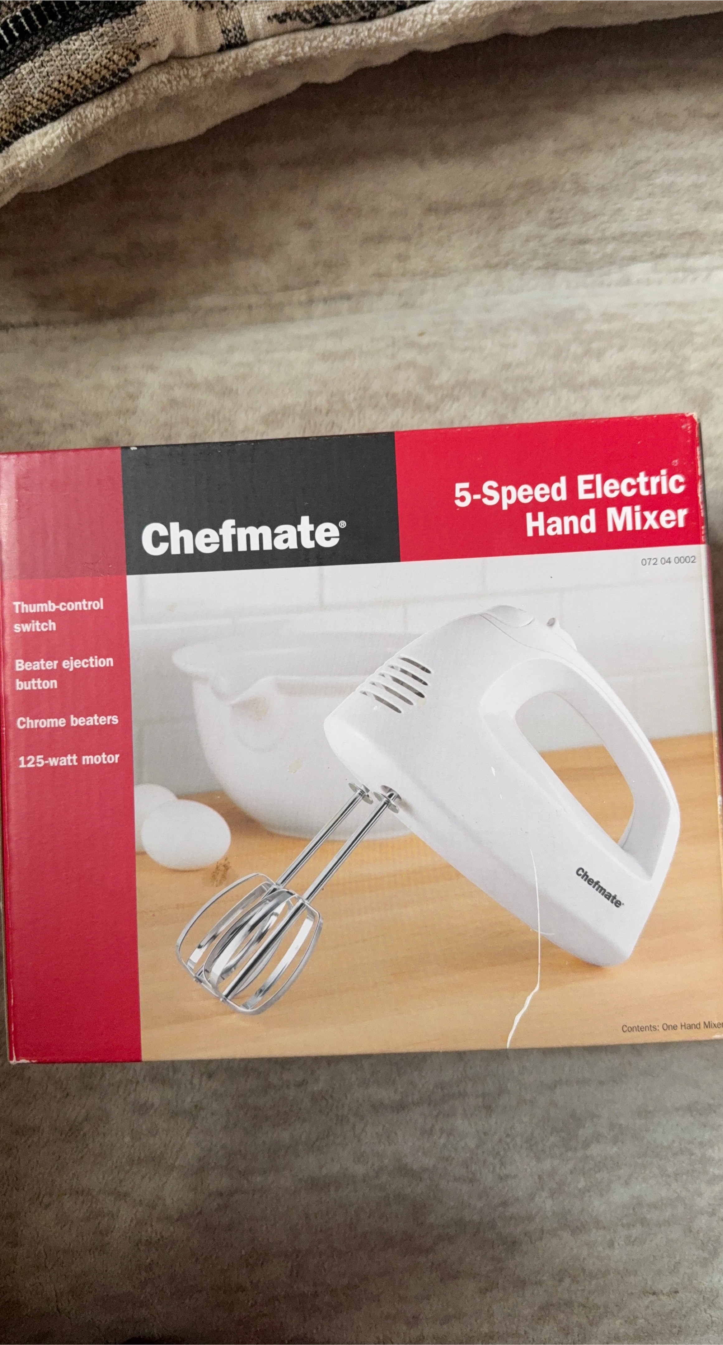 Chefmate 5-Speed Electric Hand Mixer - Brand New! thumbnail