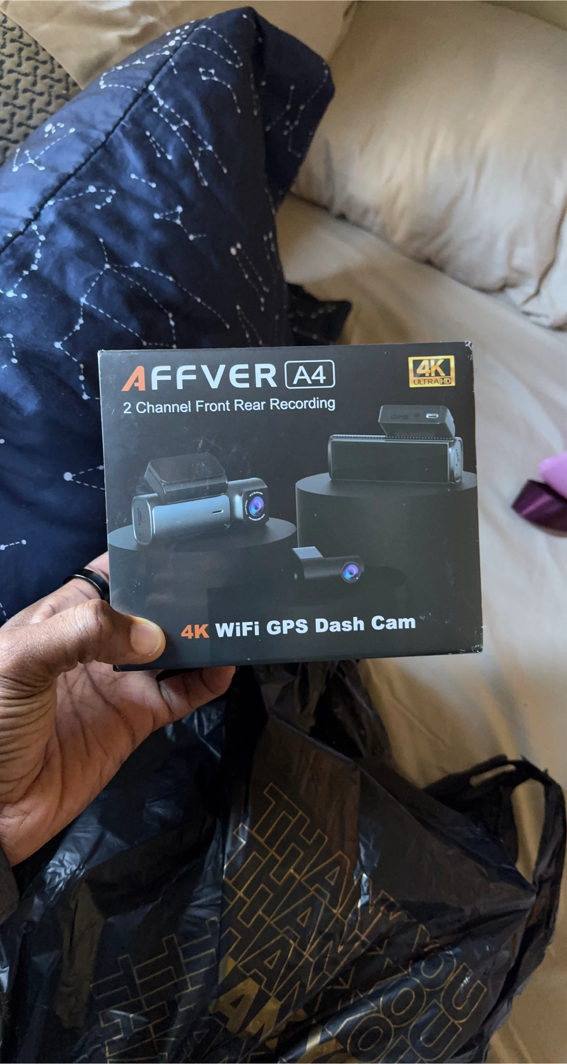 AFFVER A4 4K WiFi GPS Dash Cam - New in Box!