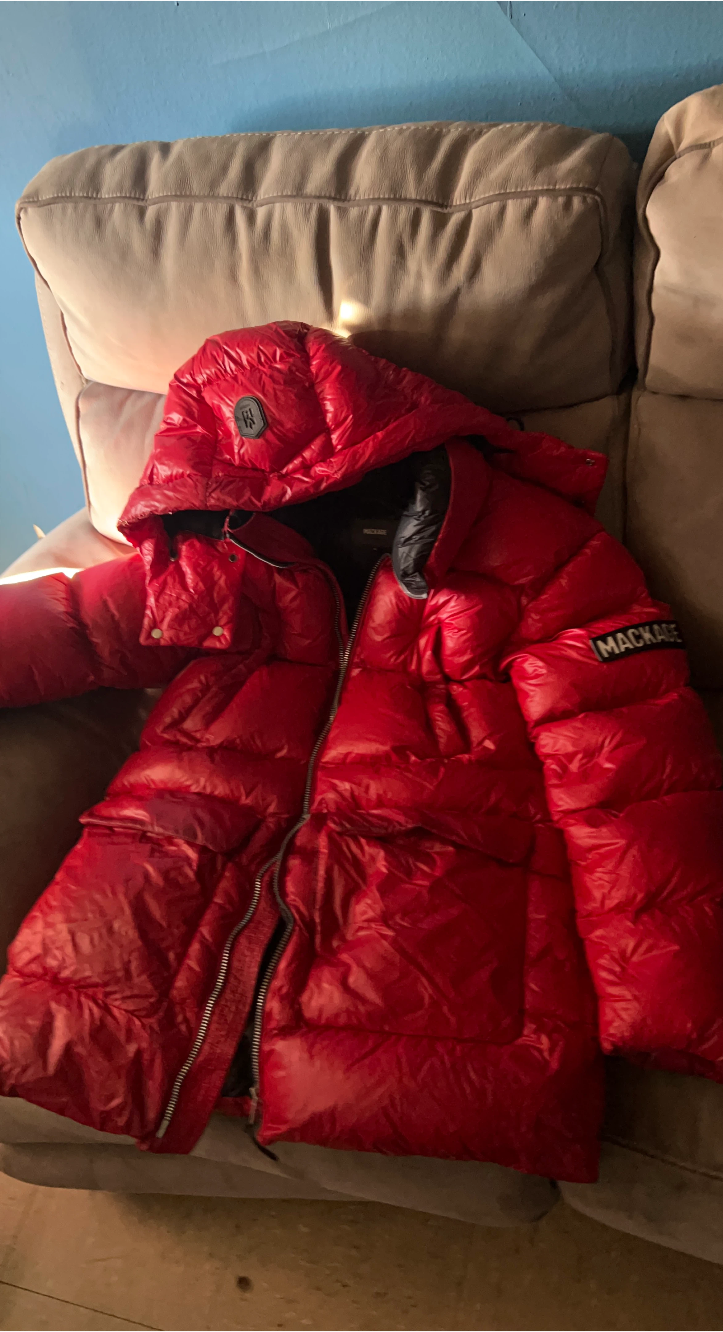 Mackage Red Puffer Jacket thumbnail