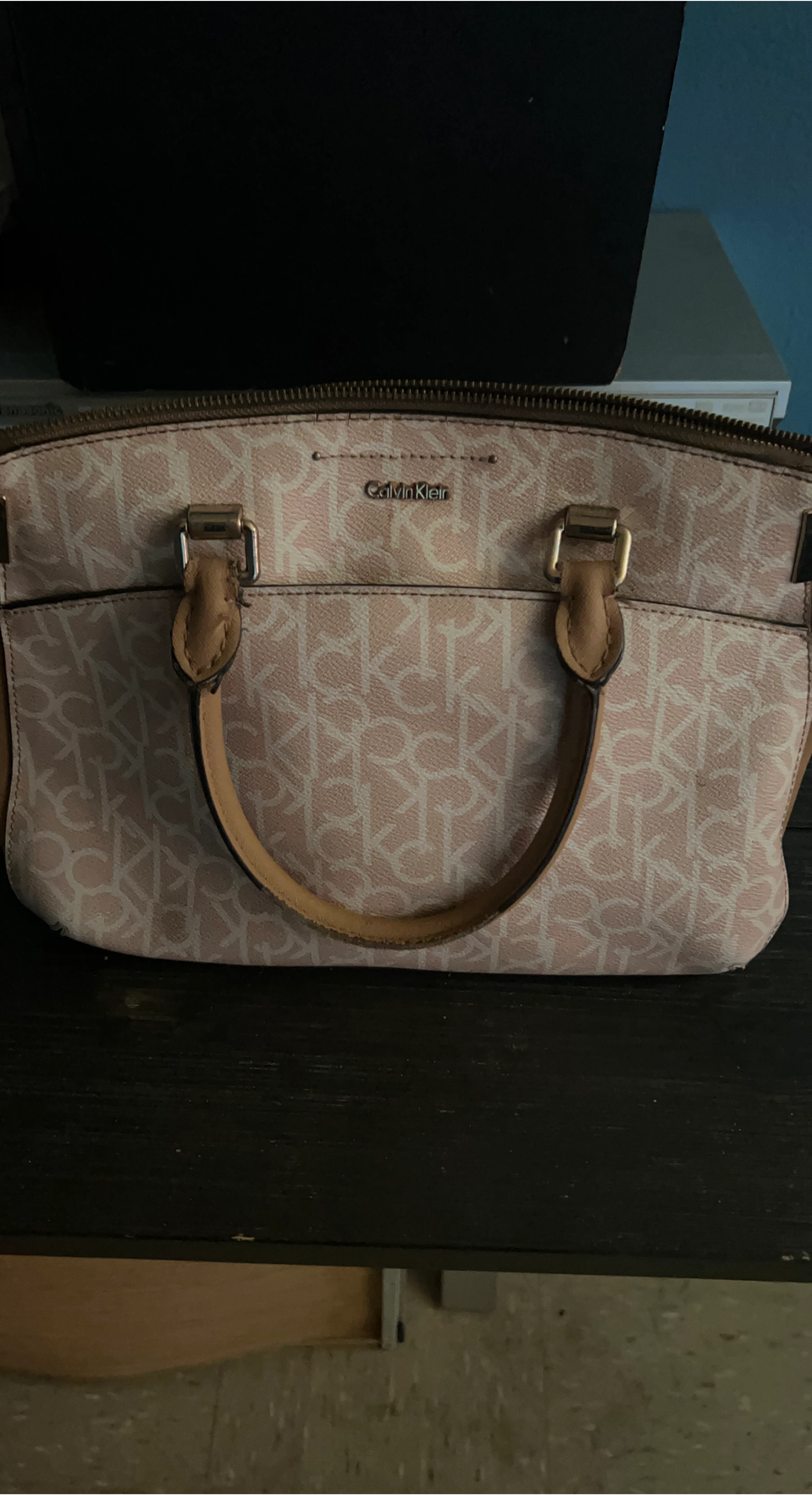 Calvin Klein Signature Print Satchel thumbnail