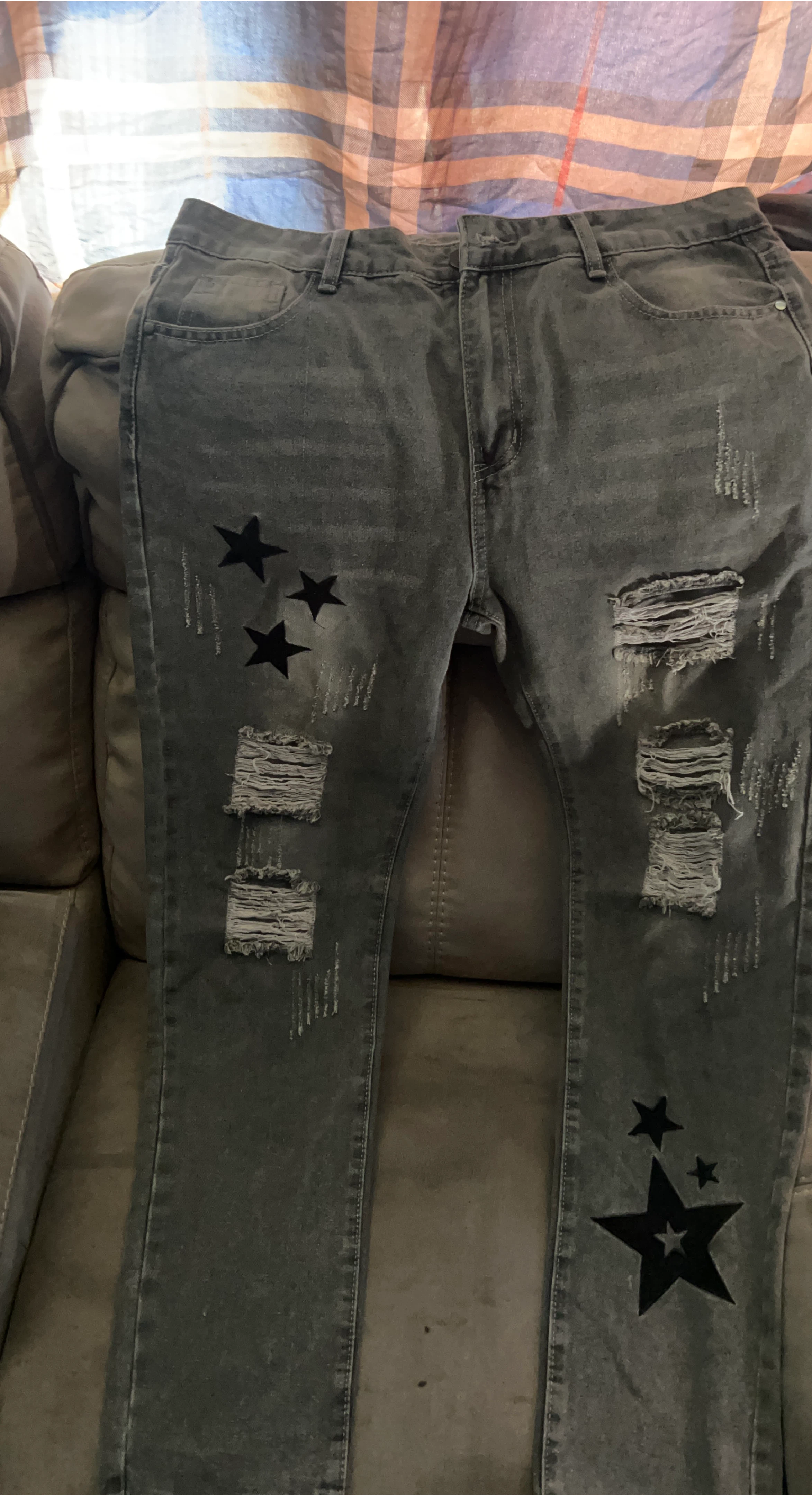 Ripped Star Design Jeans image indicator(1)