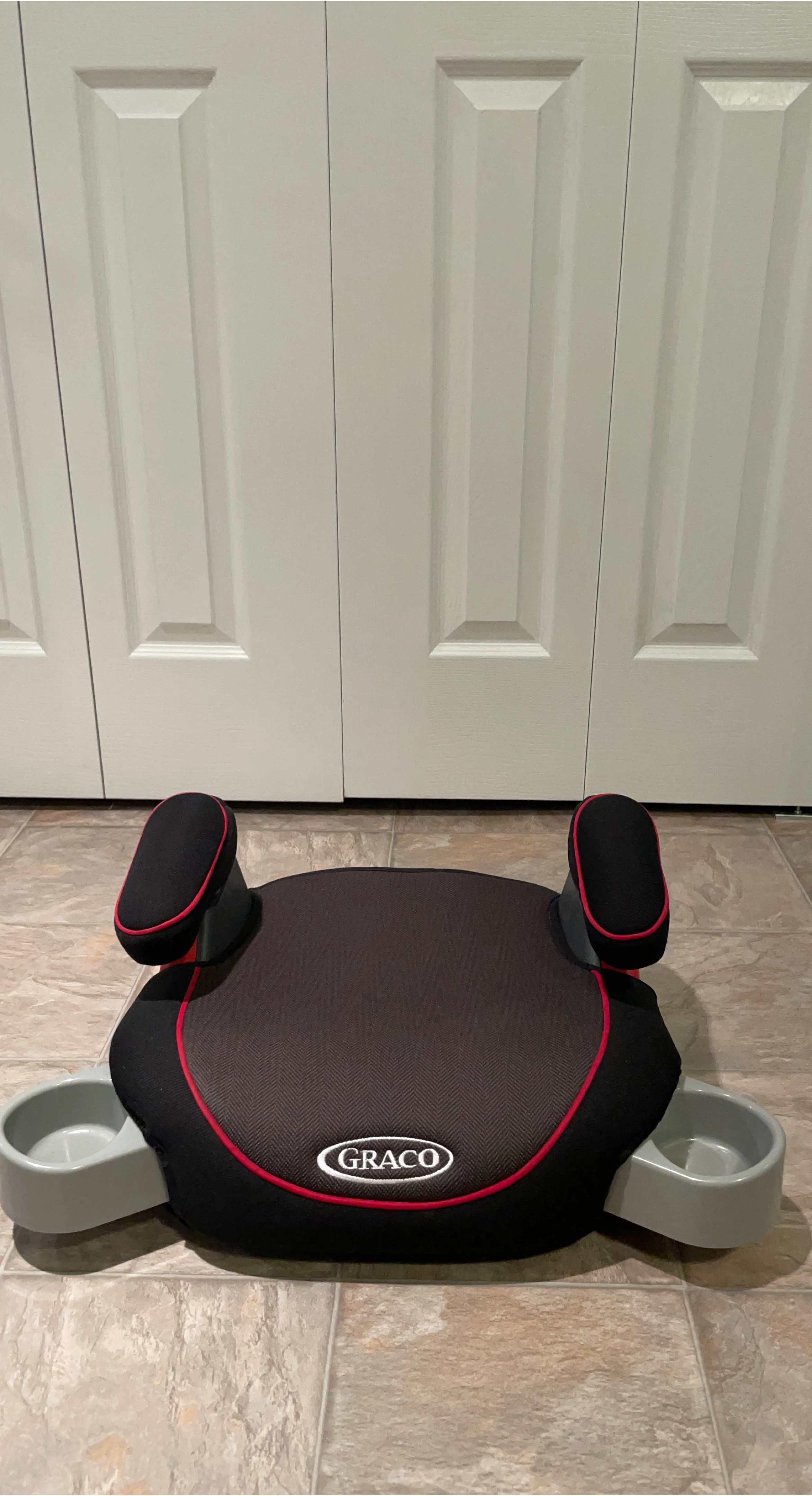 Graco Backless Booster Seat - Black & Red Trim thumbnail