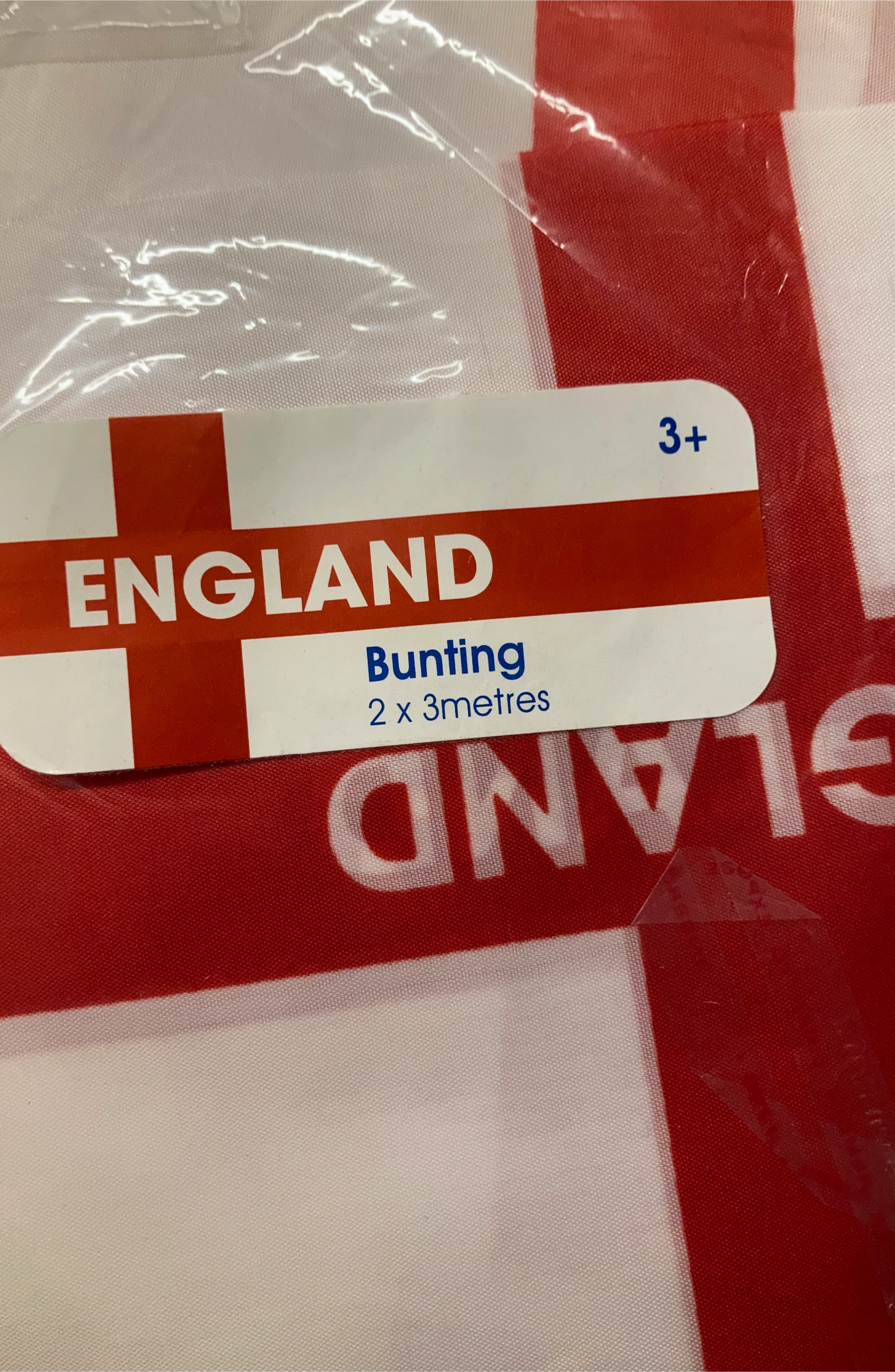 England Bunting 2 x 3 Metres