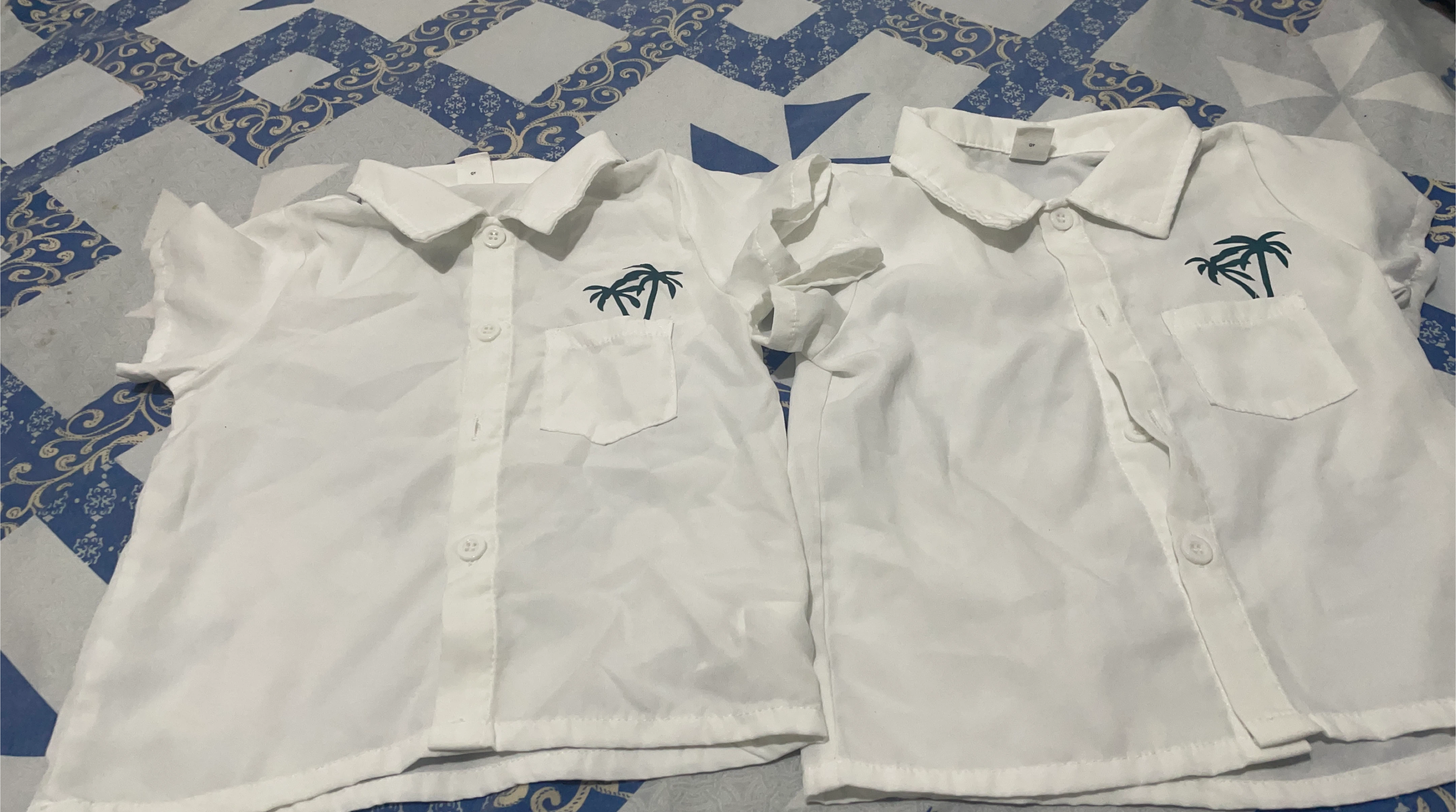 White Palm Tree Shirts, Size 6T thumbnail