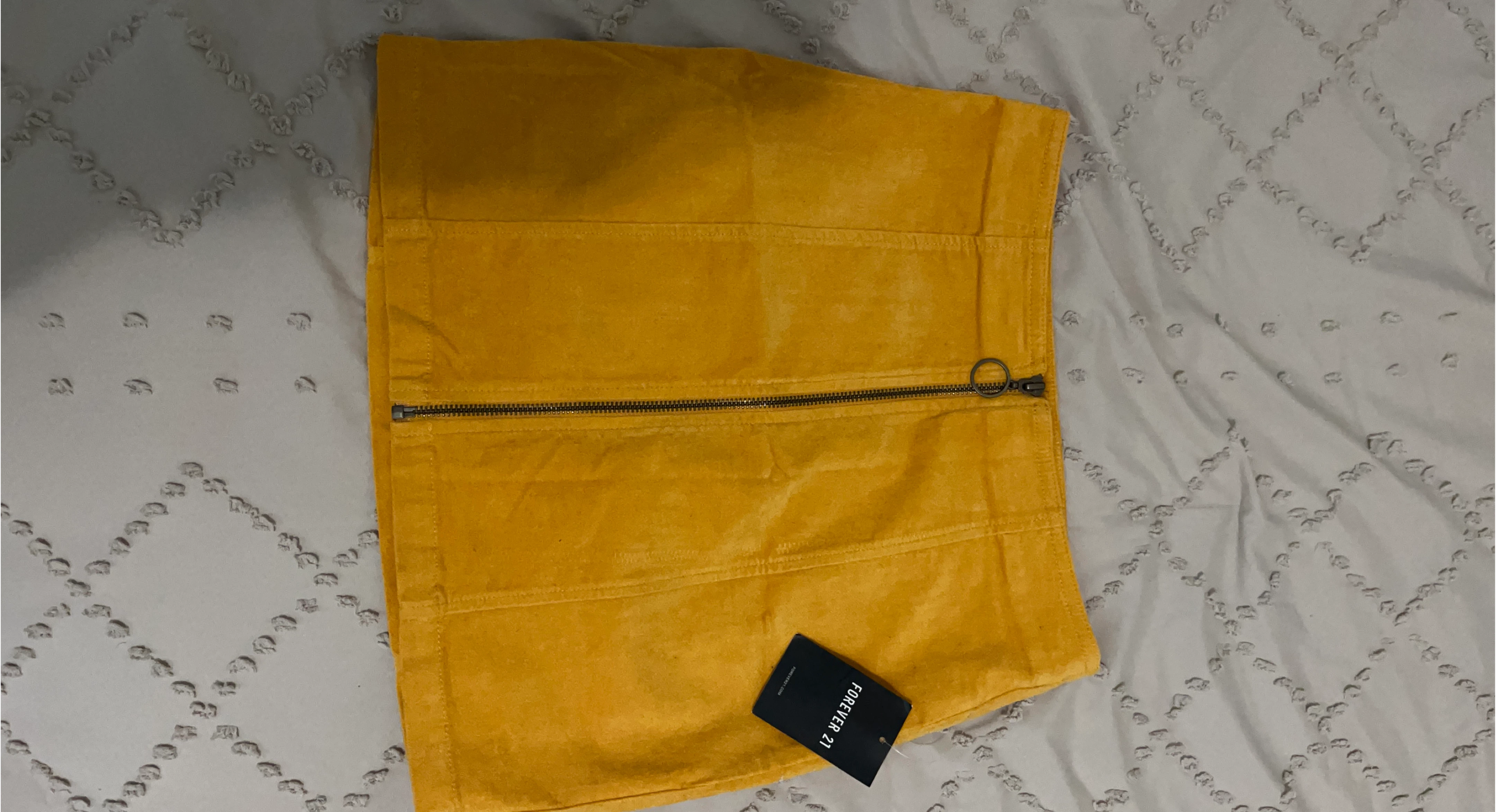 Forever 21 Yellow Mini Skirt thumbnail