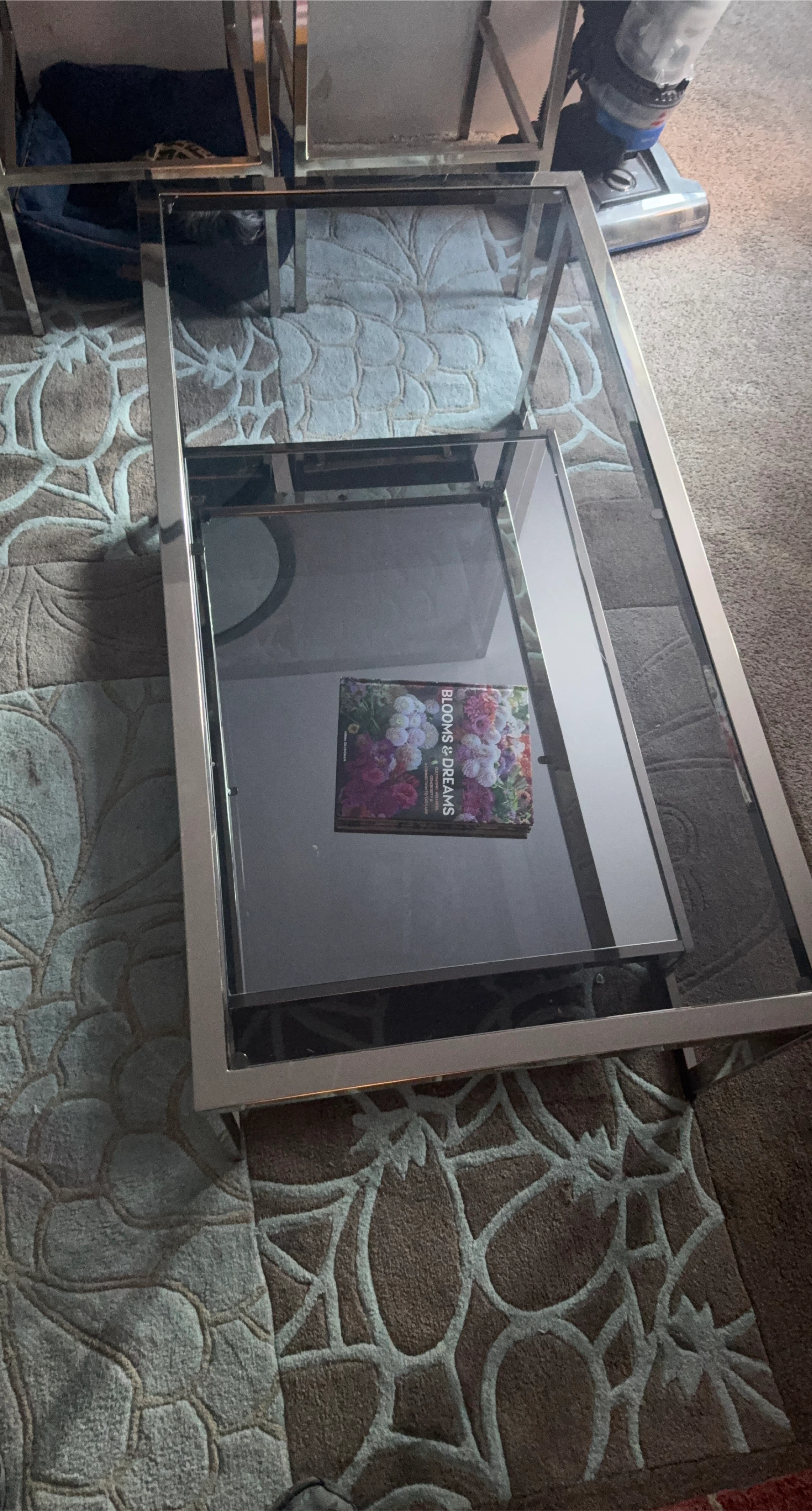 Glass and Chrome Coffee Table
