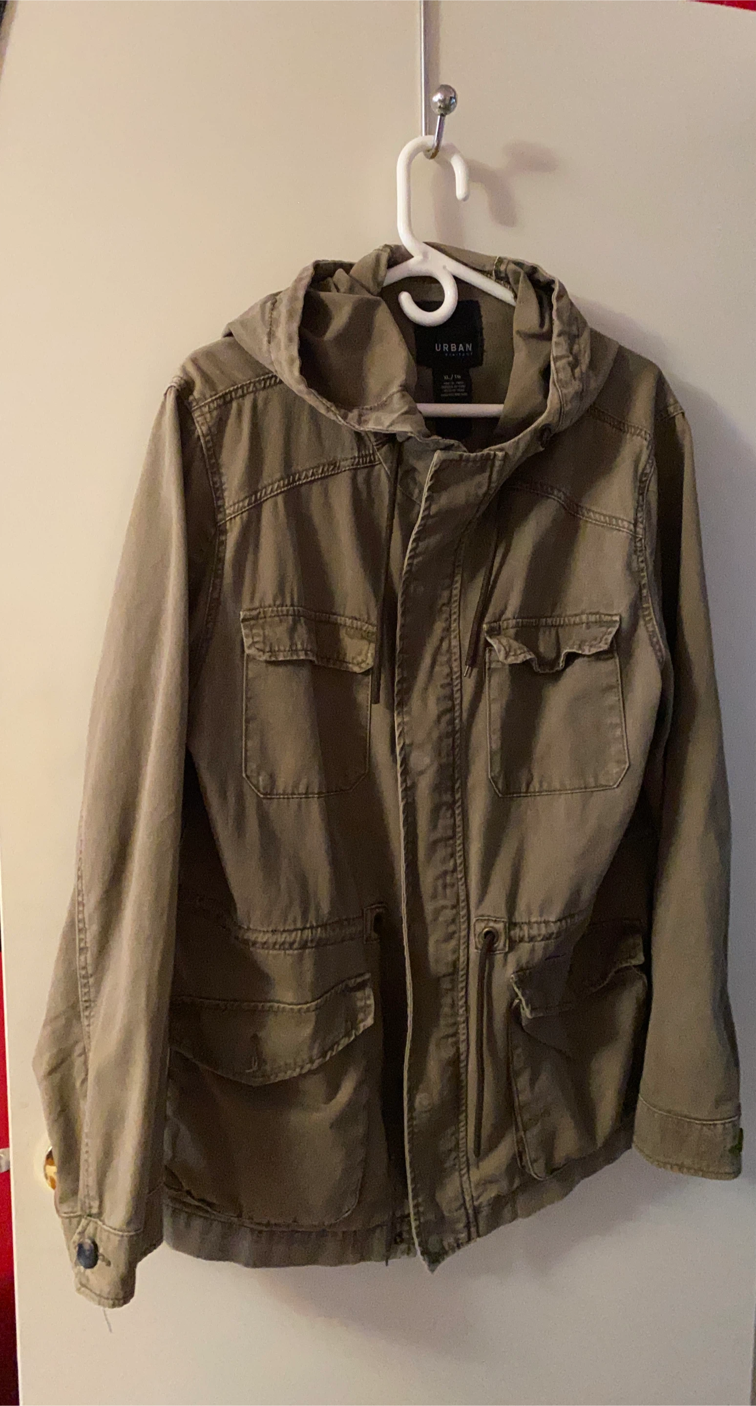 Urban Heritage XL/TG Olive Green Hooded Jacket thumbnail