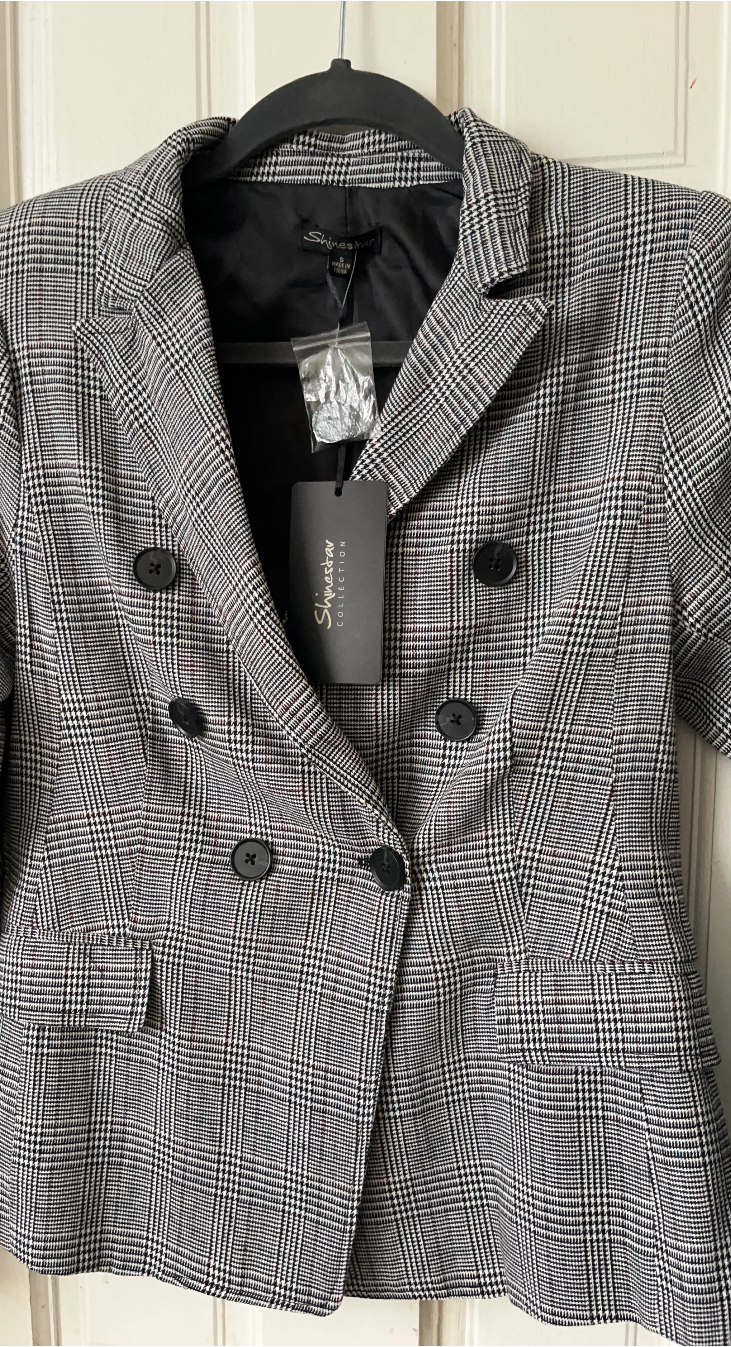 Shinessar Collection Plaid Blazer - Size M thumbnail