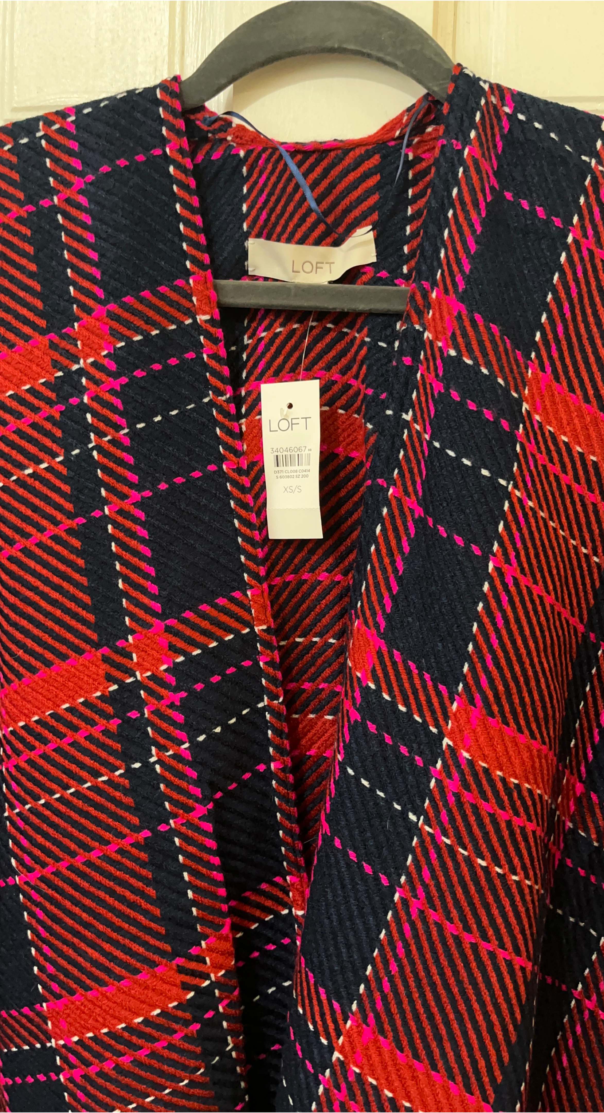 LOFT Plaid Poncho XS/S thumbnail