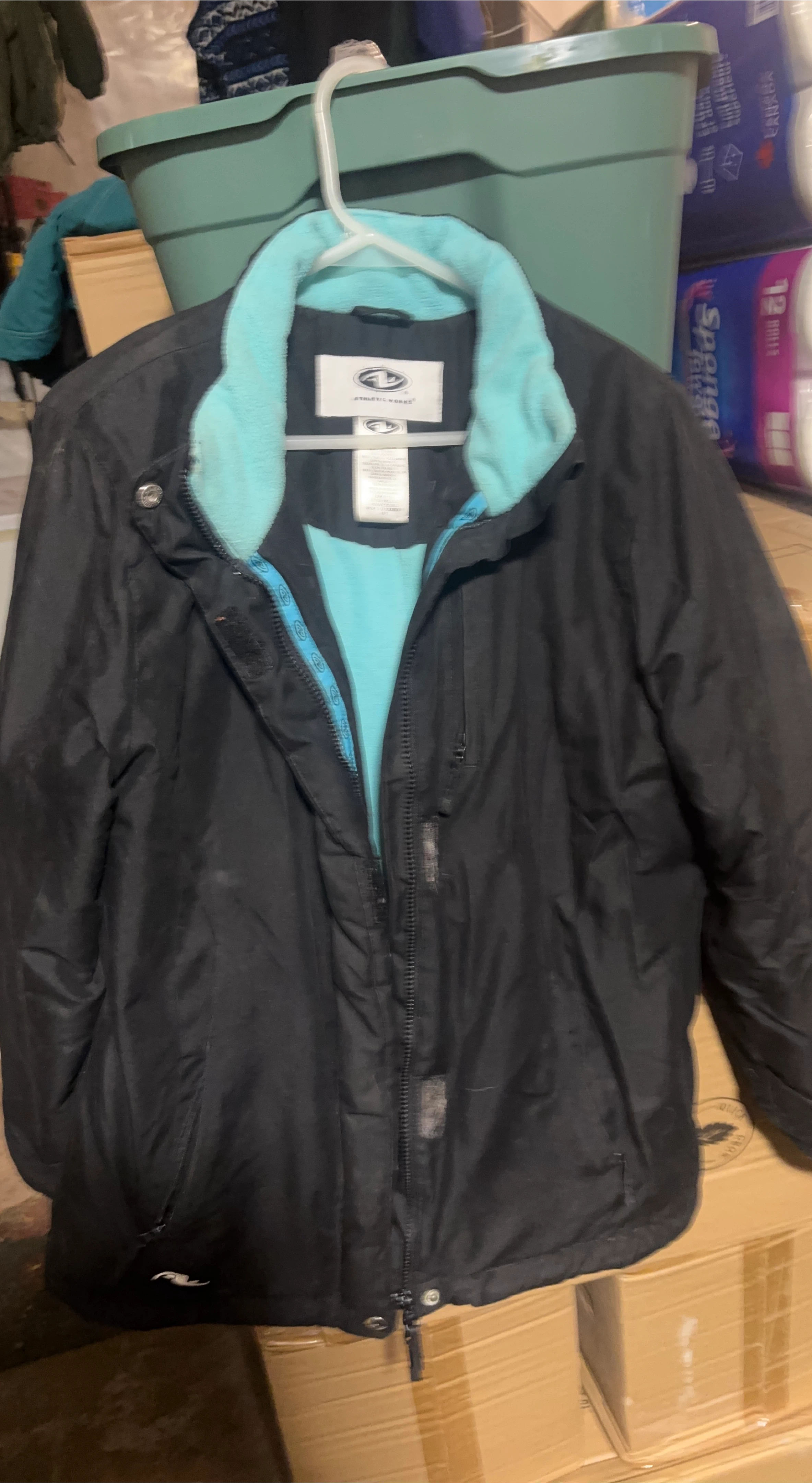 Athletic Works Black Winter Jacket image indicator(1)