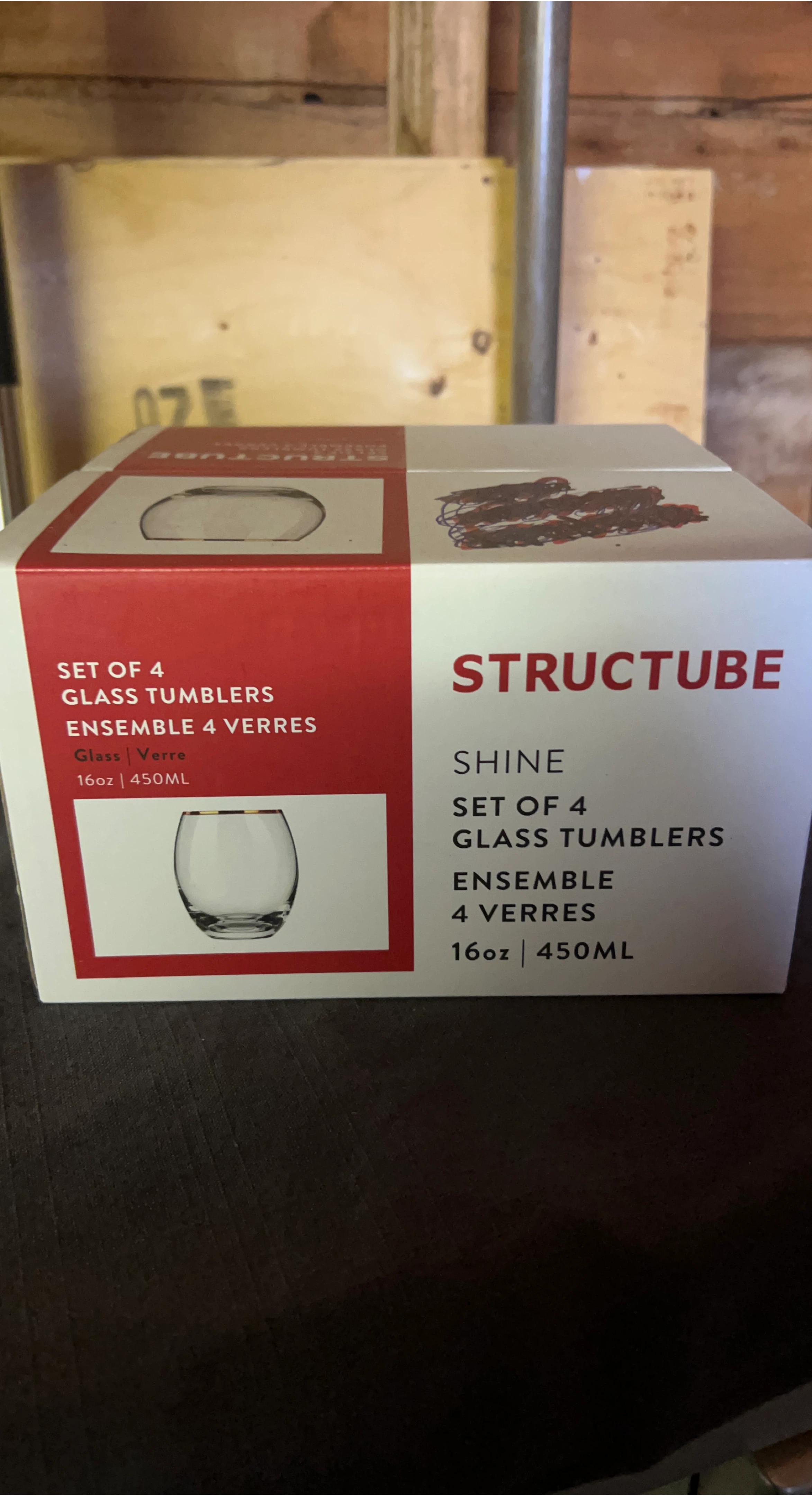 🥕 DISCONTINUED NEW - STRUCTUBE Shine Glass Tumblers - Set of 4 thumbnail