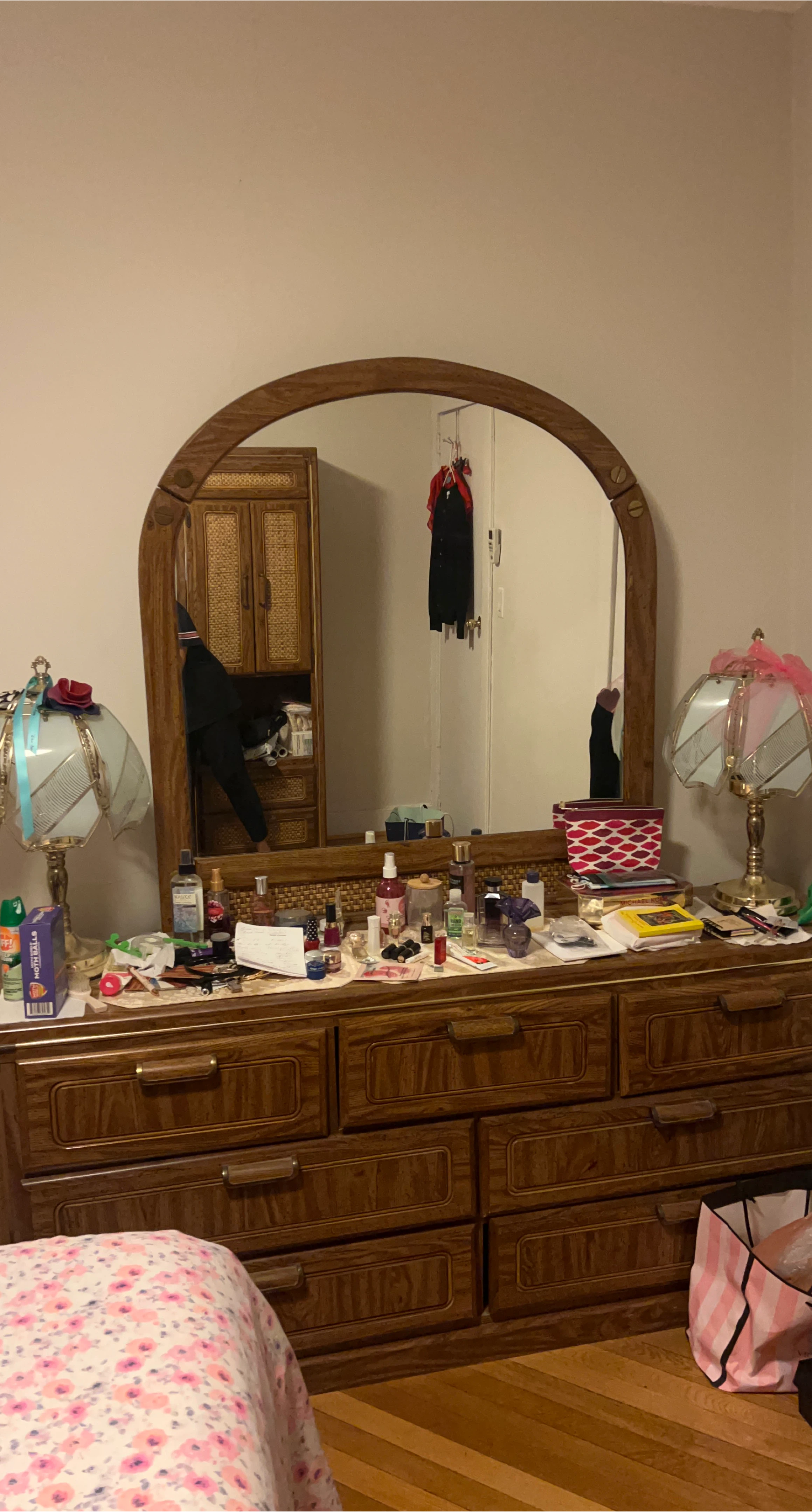 Wooden Dresser with Mirror