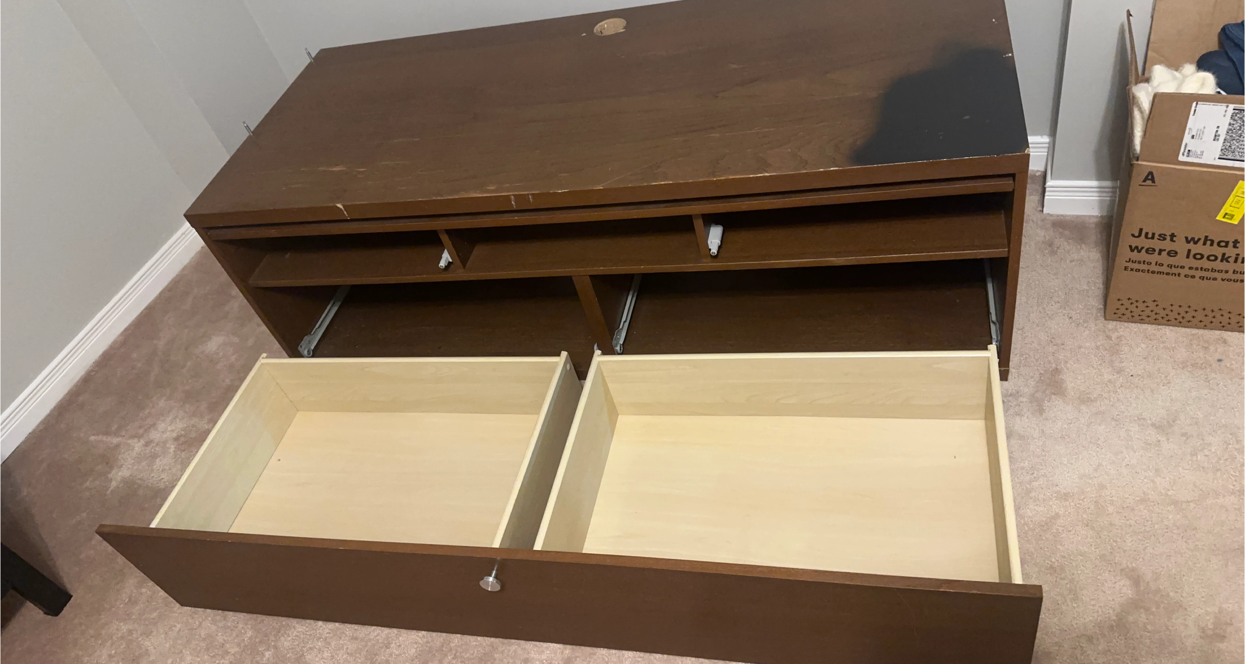 Wooden Desk with Drawers