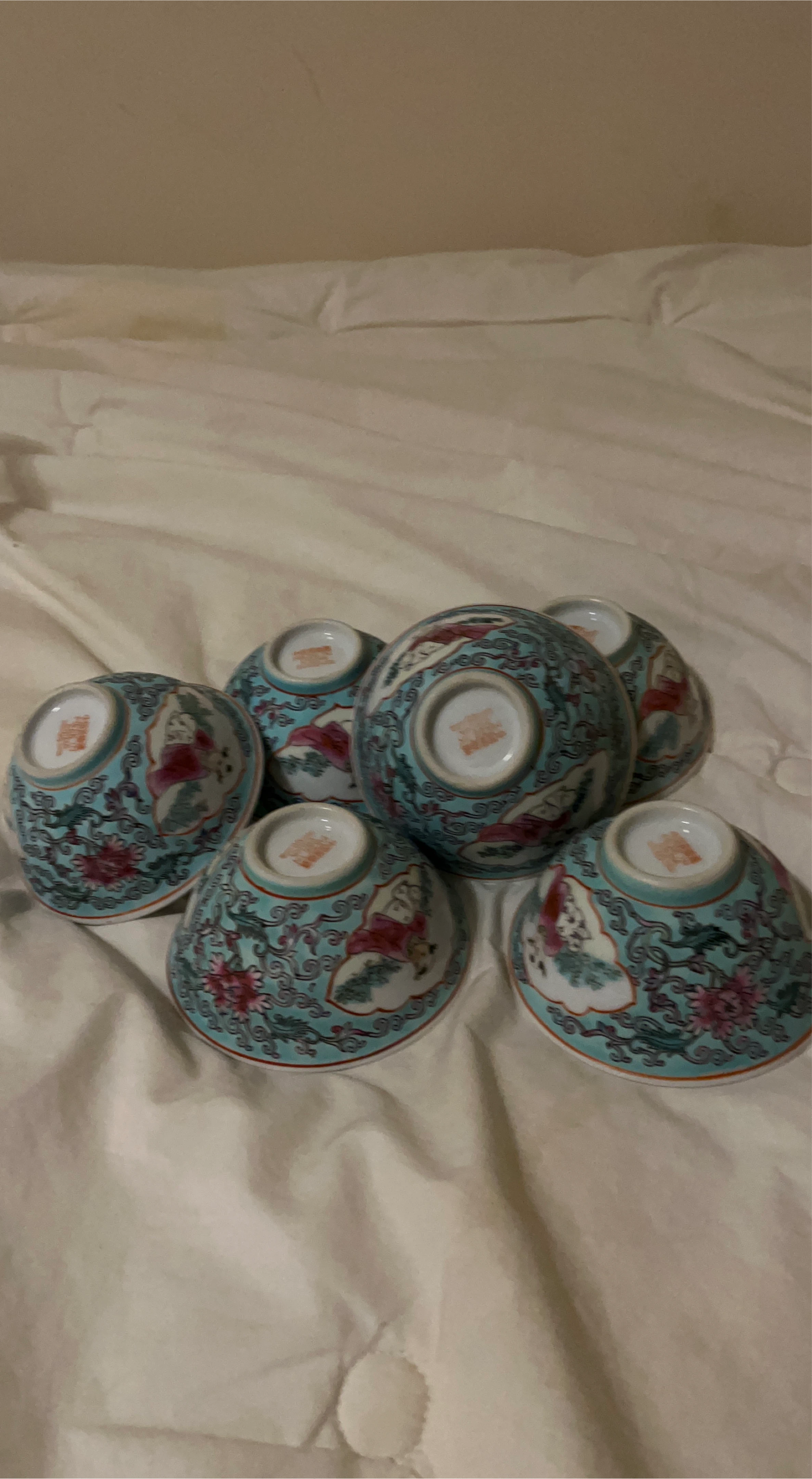 Set of 6 Chinese Tea Cups