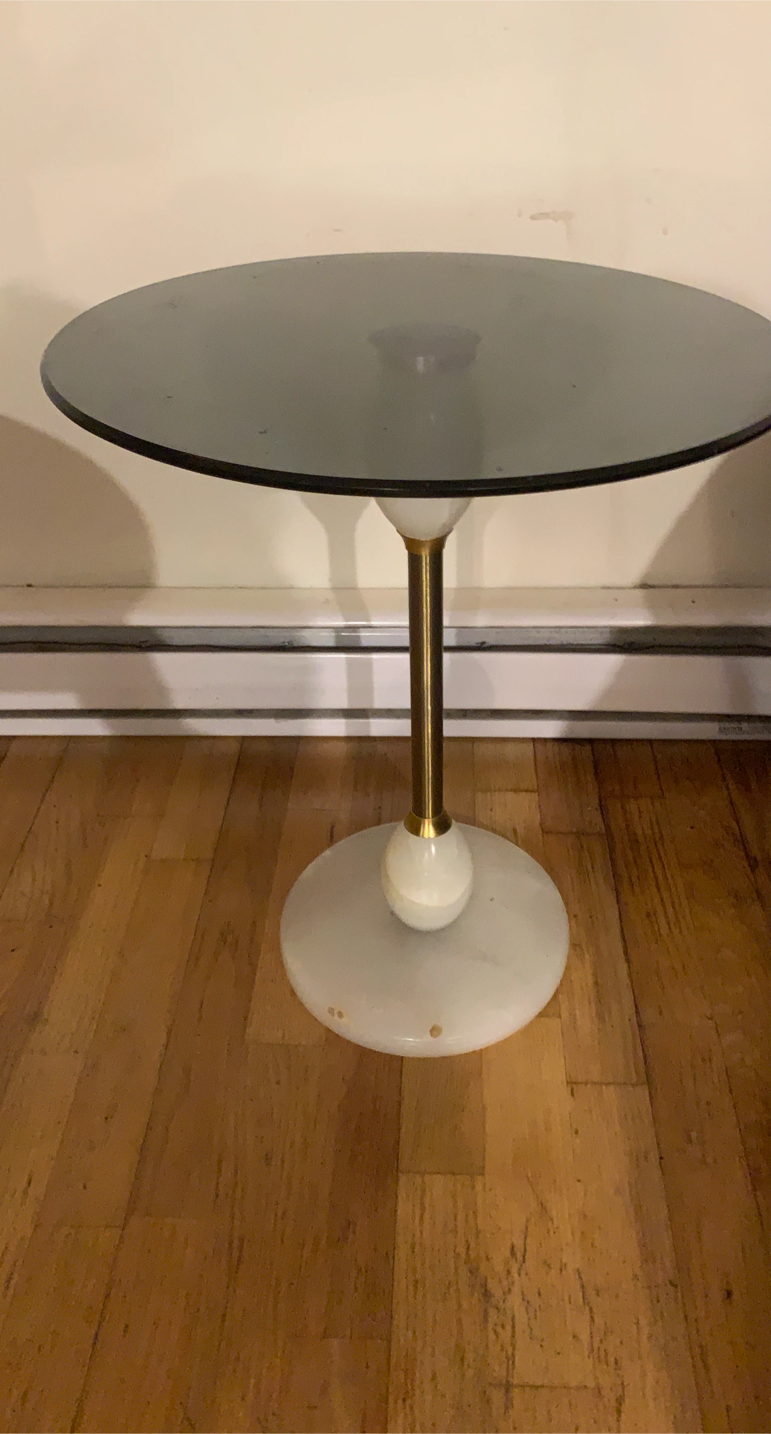 Round Glass Top Side Table thumbnail