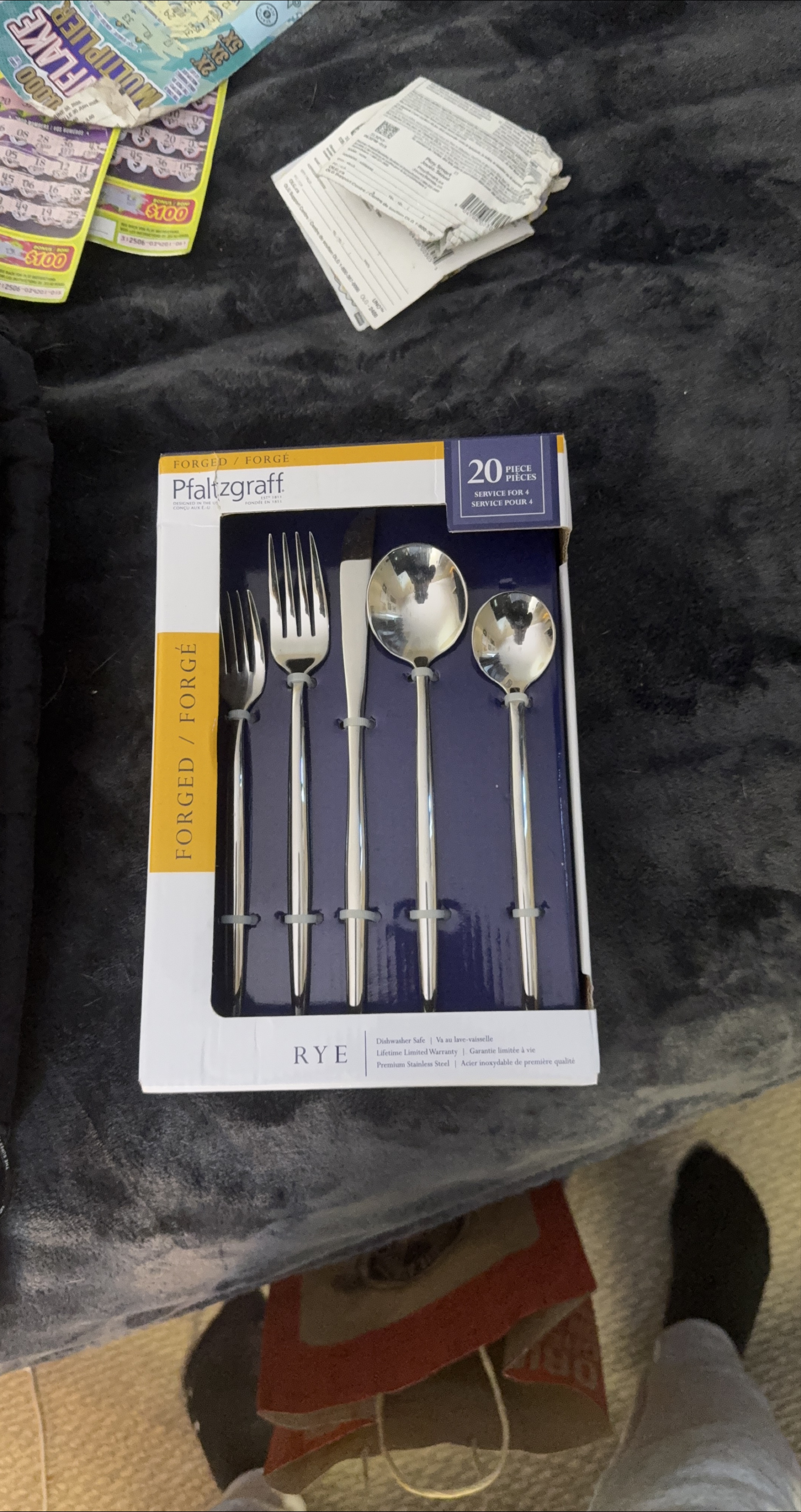 Pfaltzgraff Rye 20-Piece Flatware Set, New in Box
