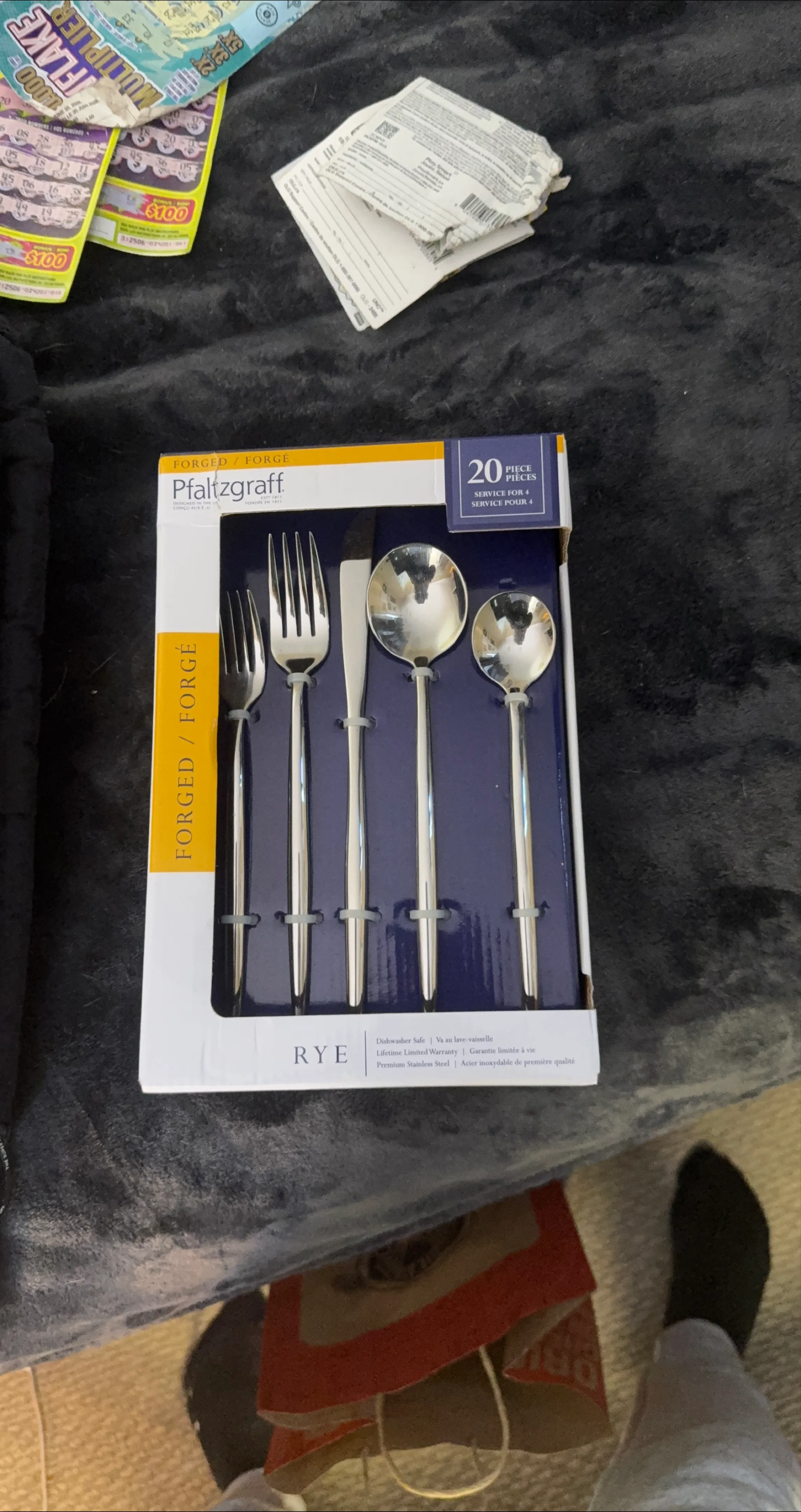 Pfaltzgraff Rye 20-Piece Flatware Set, New in Box