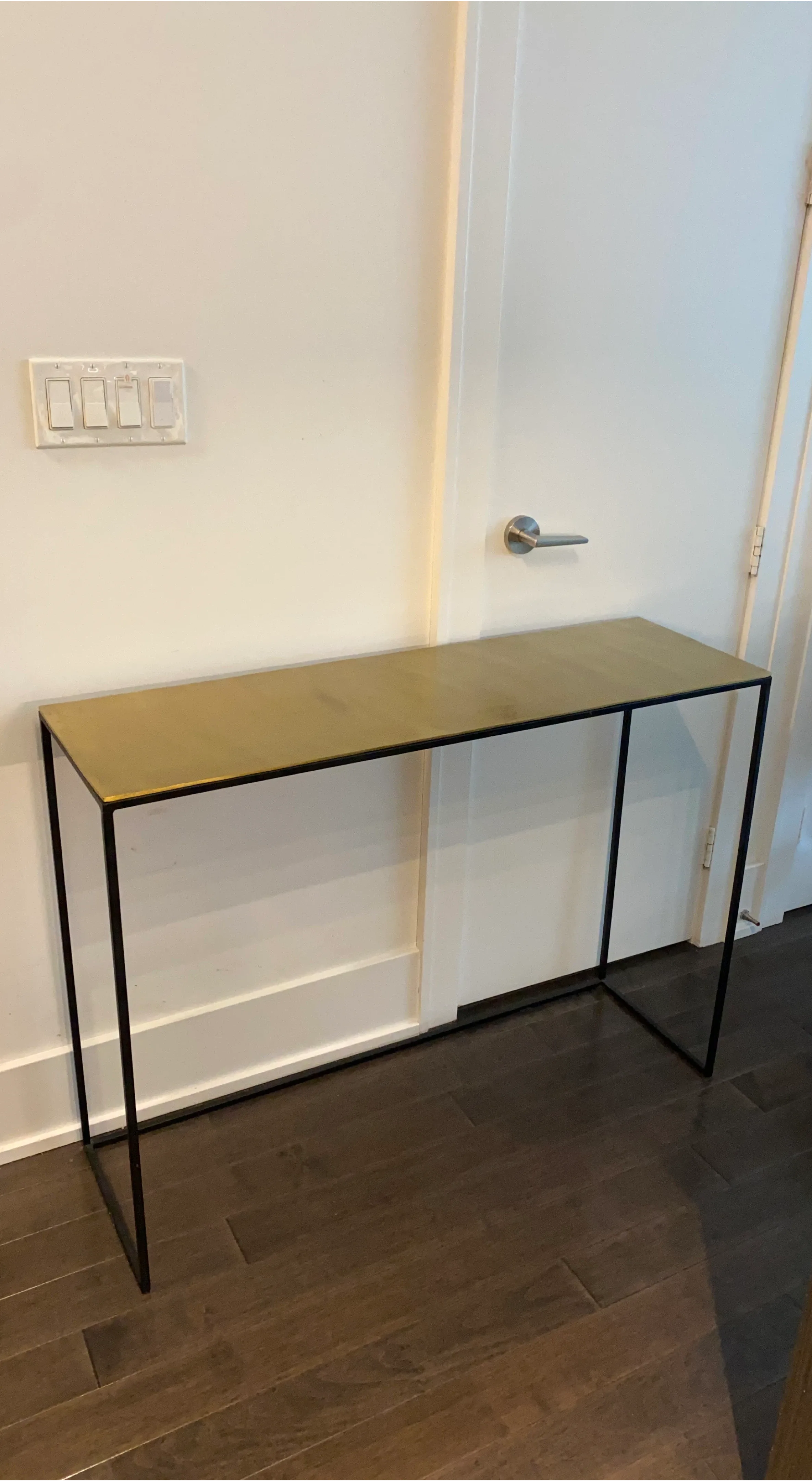 Gold and Black Console Table