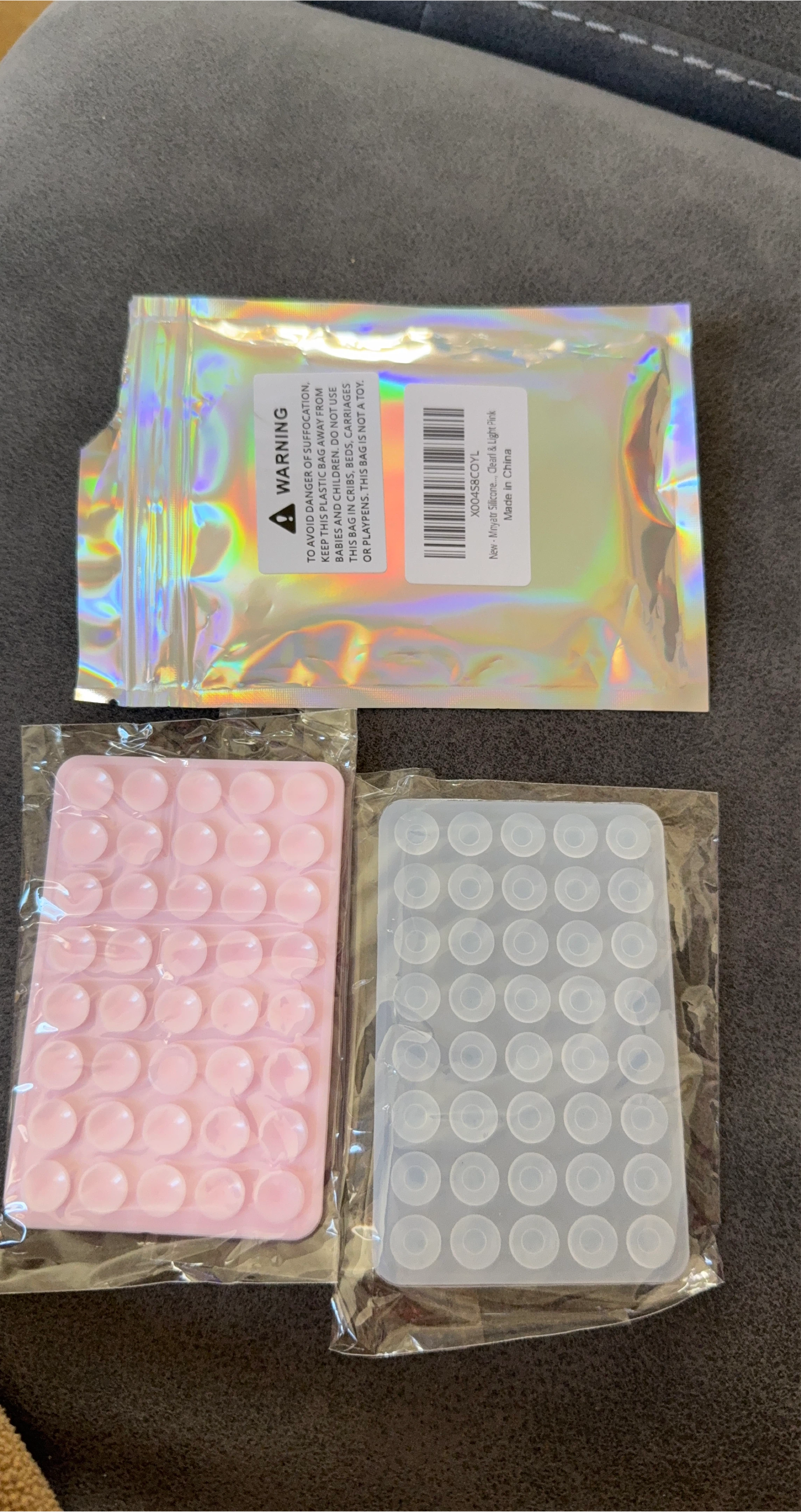 New Mnyatr Silicone Clear & Light Pink