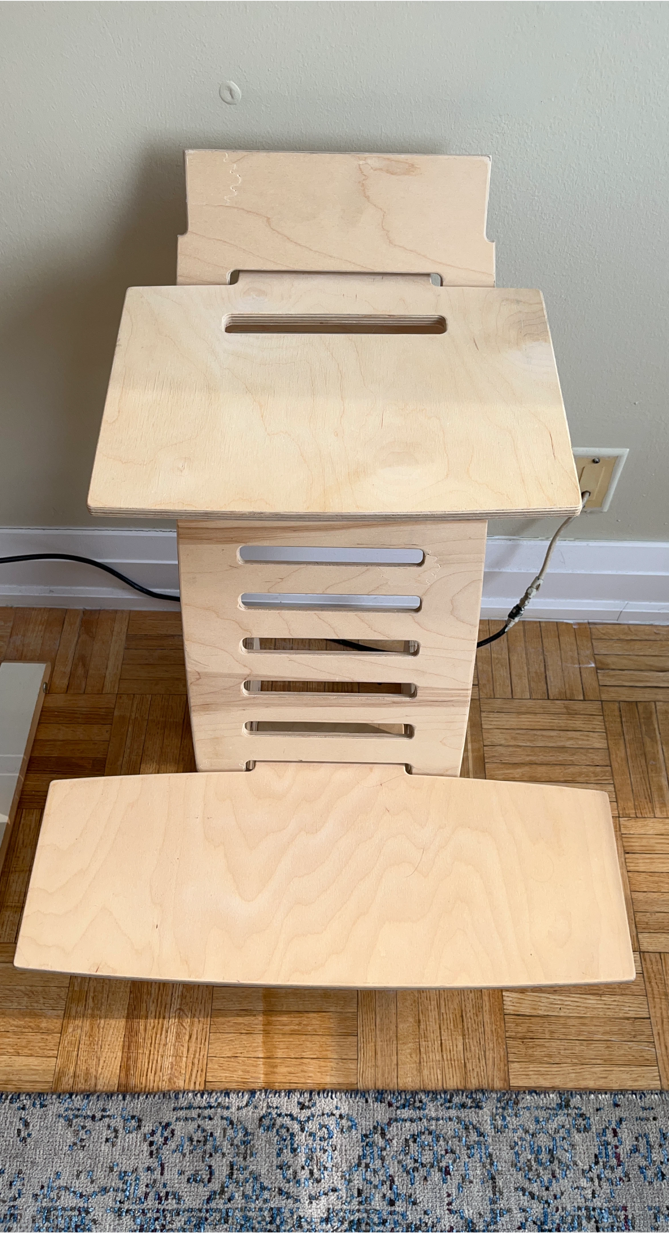 Adjustable Wooden Standing Desk Converter thumbnail