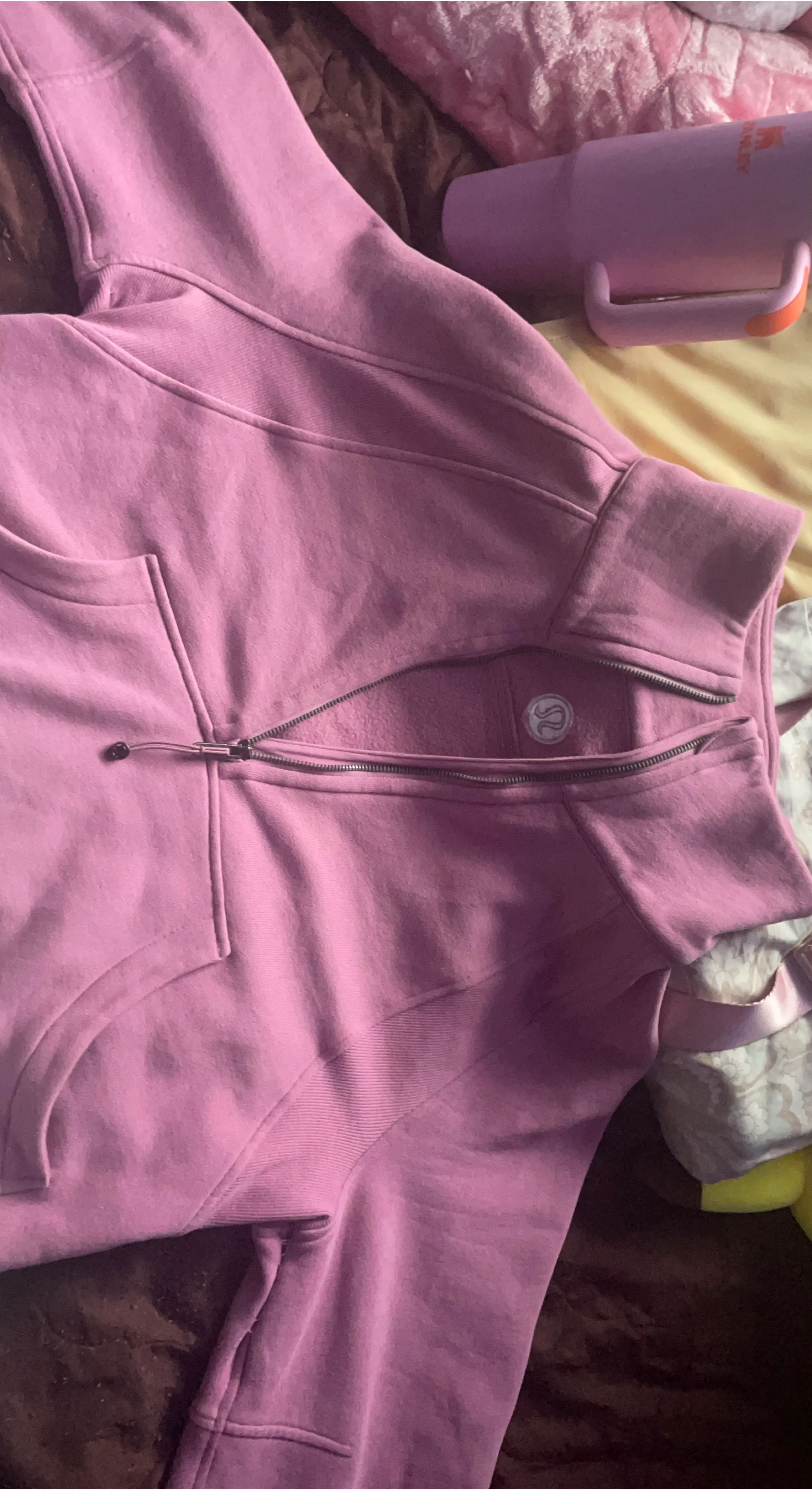 Lululemon Scuba Half-Zip Hoodie - Pink