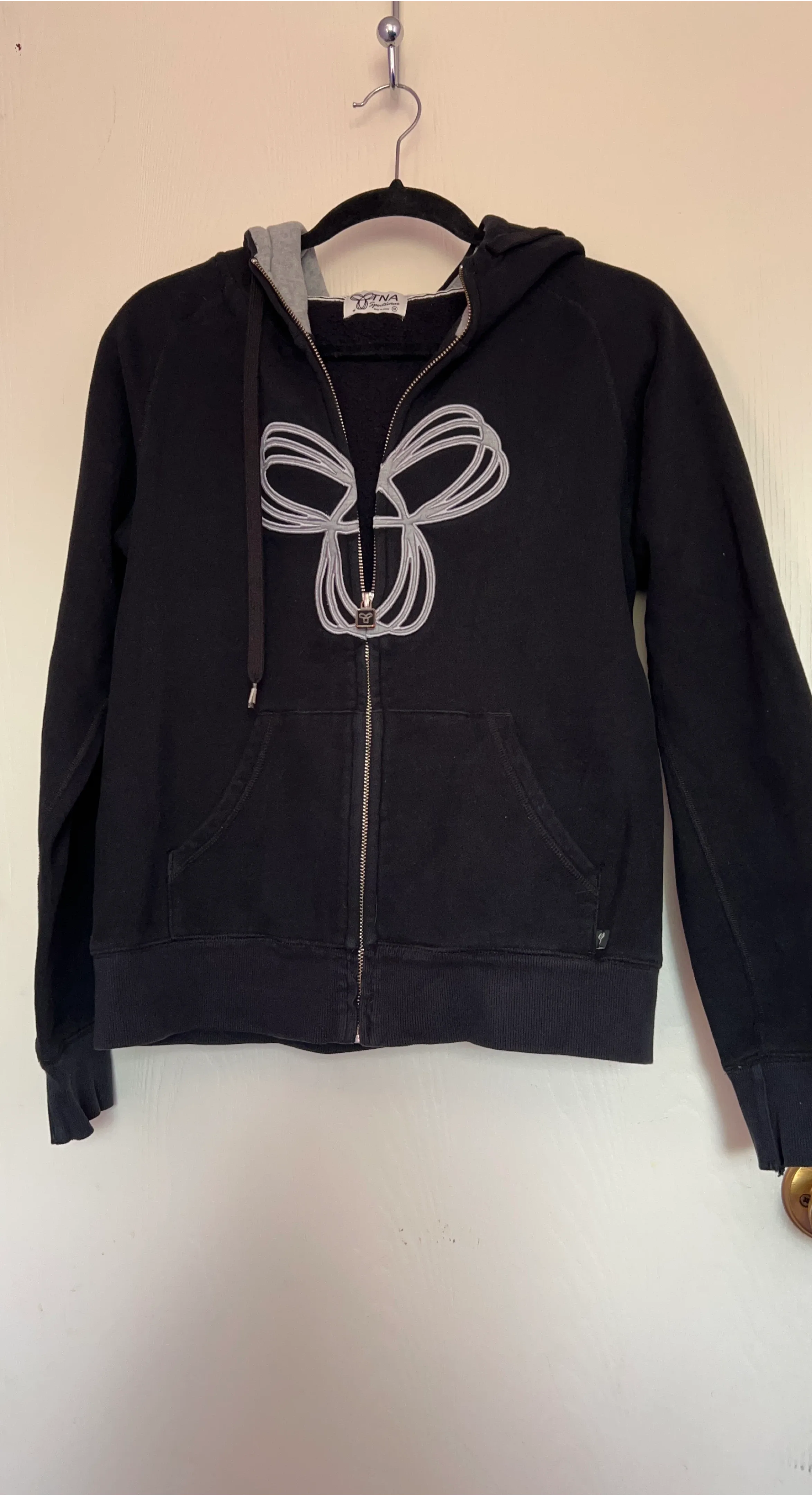 TNA Zip-Up Hoodie - Black Size  - Medium