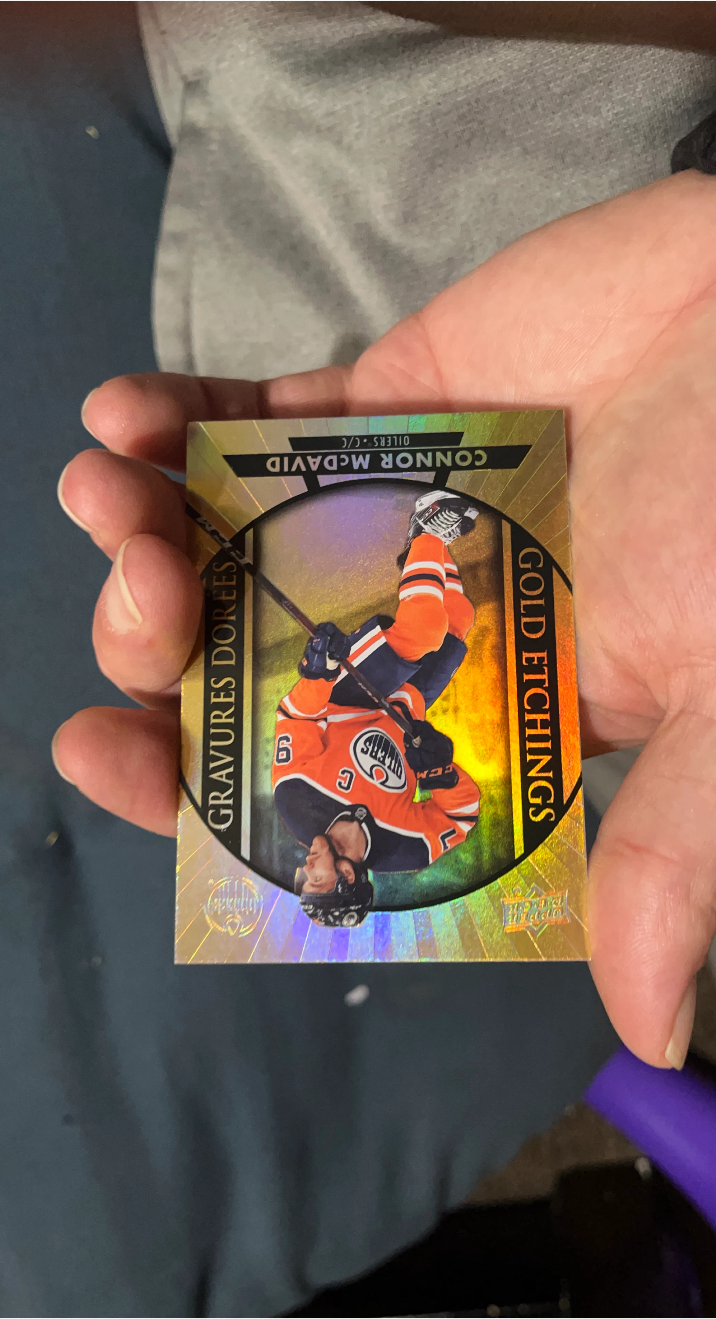 Connor McDavid Upper Deck Gold Etchings Card thumbnail
