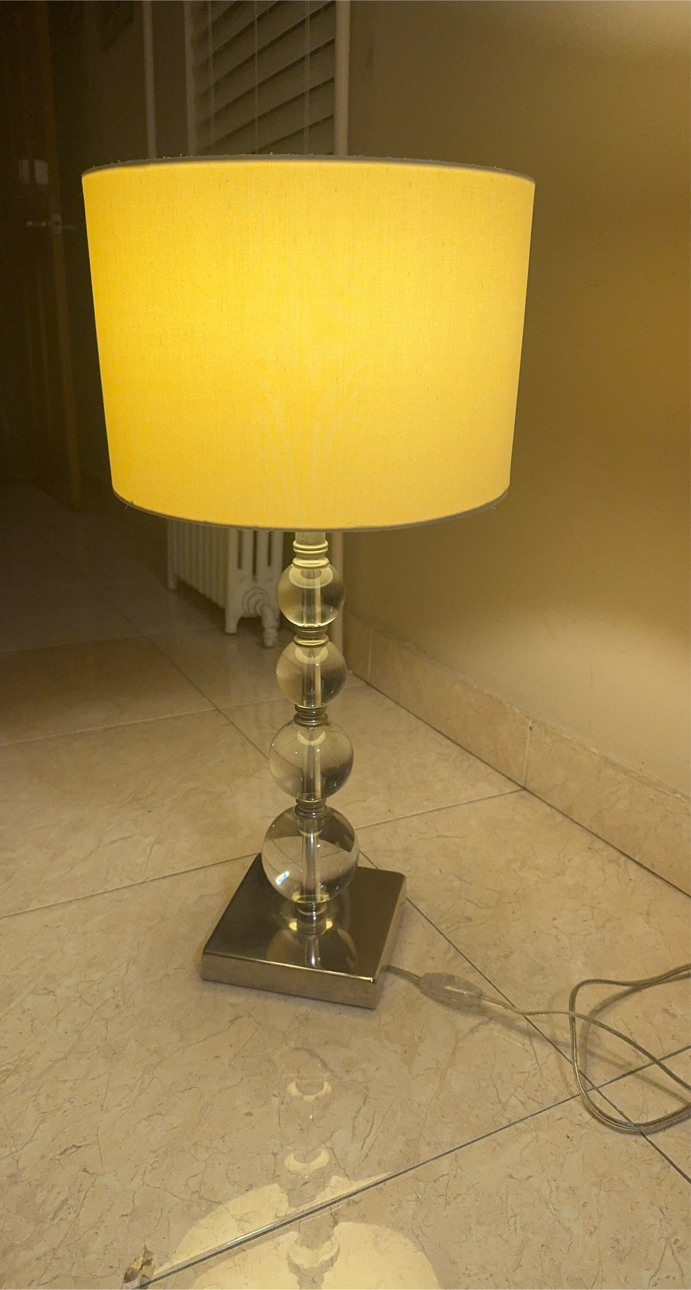 Table Lamp with Glass Ball Design