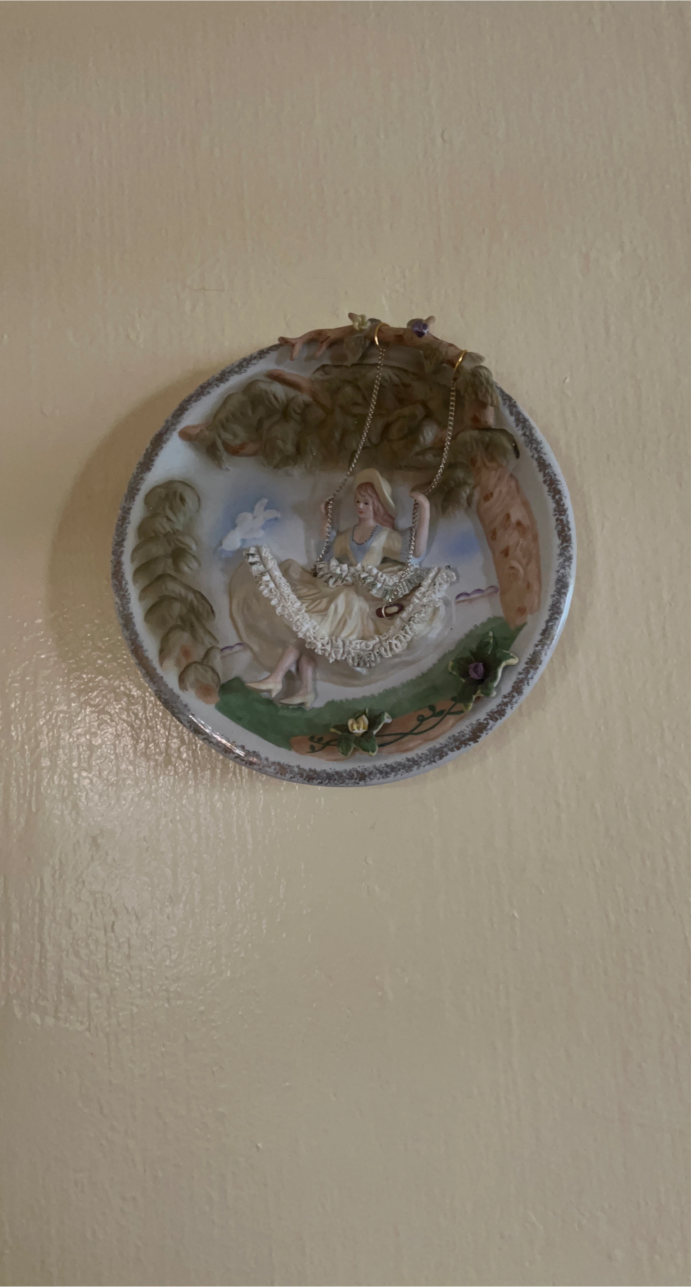 Decorative Wall Plate - Girl on Swing thumbnail
