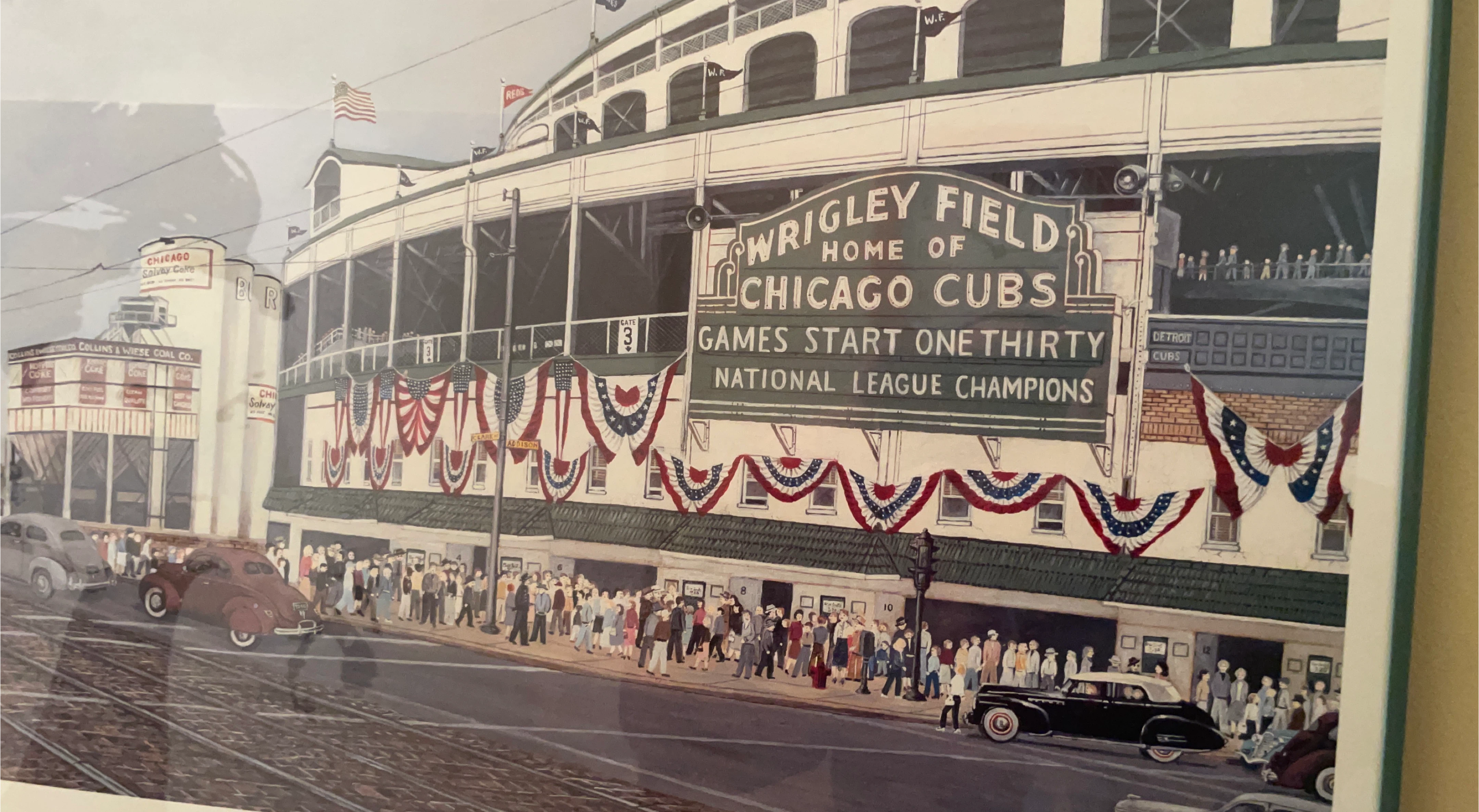 Wrigley Field Chicago Cubs Art Print thumbnail