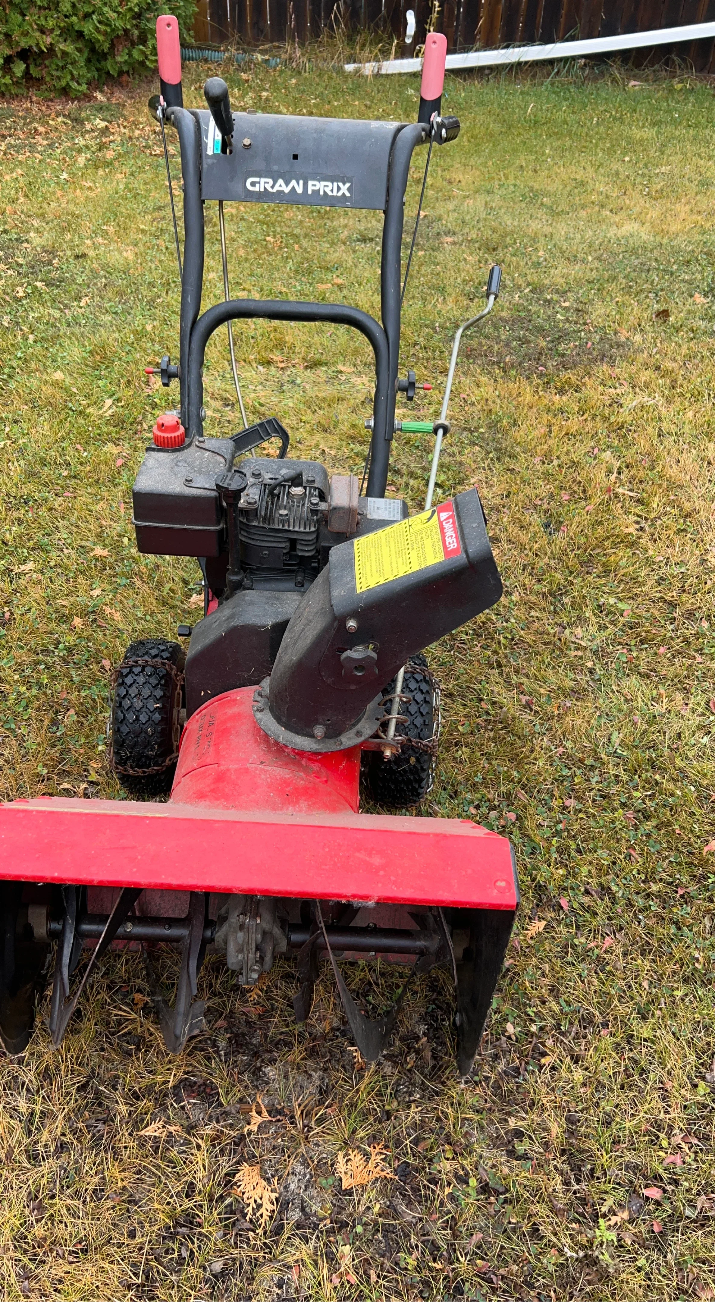Gran Prix Snow Thrower.                   Make me an offer