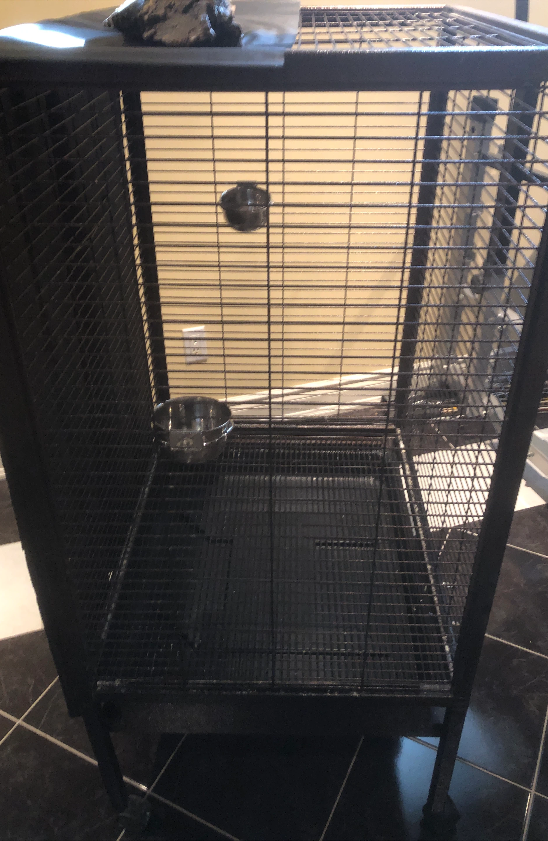 Black Bird Cage with Stand thumbnail