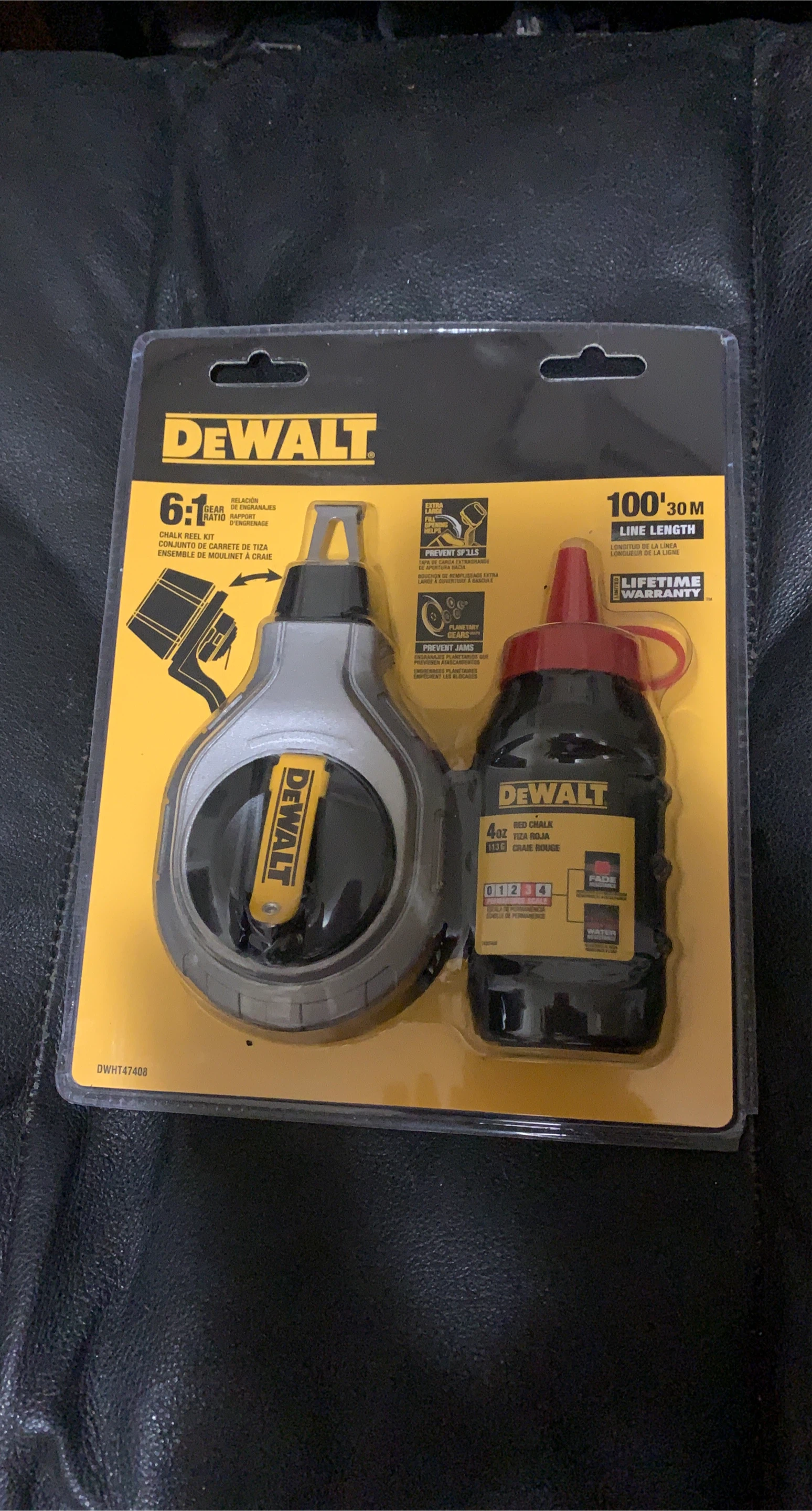 New DeWalt Chalk Reel Kit - 100' Line Length thumbnail