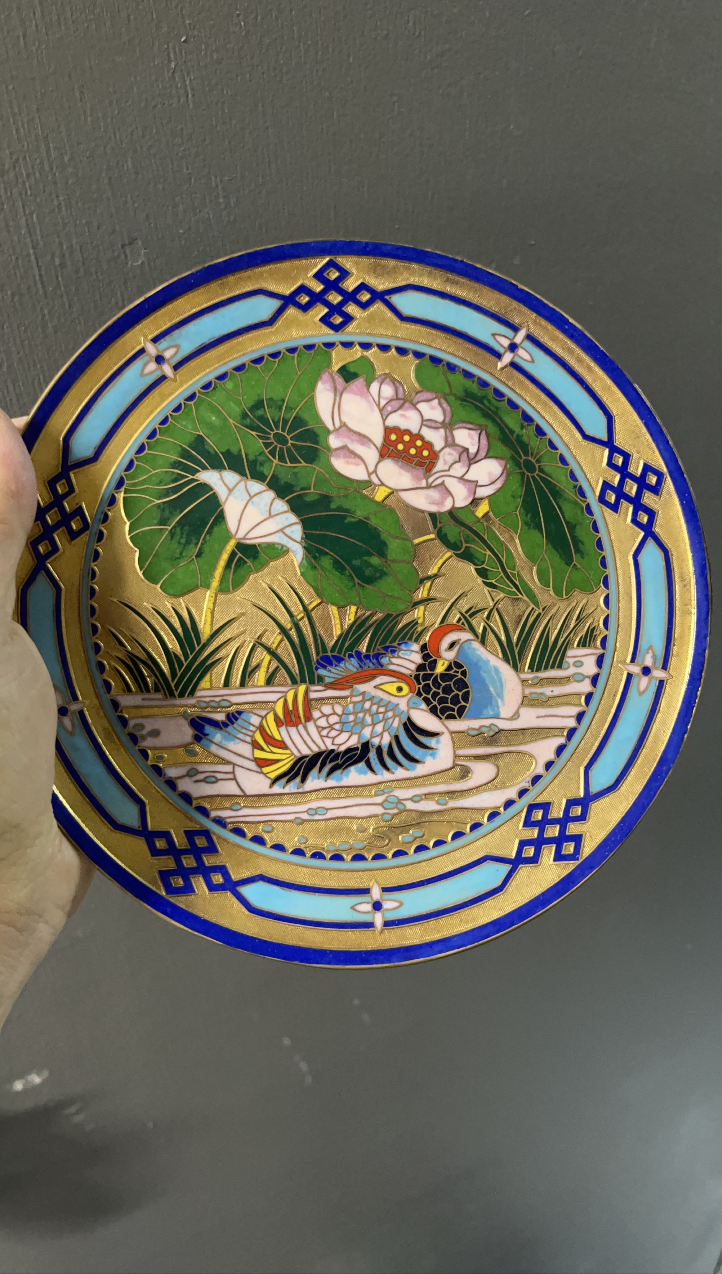 Vintage Cloisonné Decorative Plate thumbnail